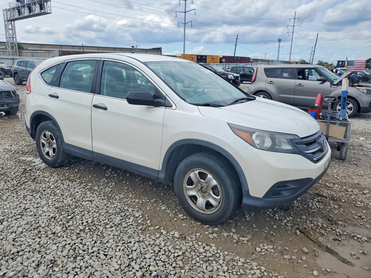 2013 Honda Cr-v Lx White vin: 5J6RM4H32DL060412