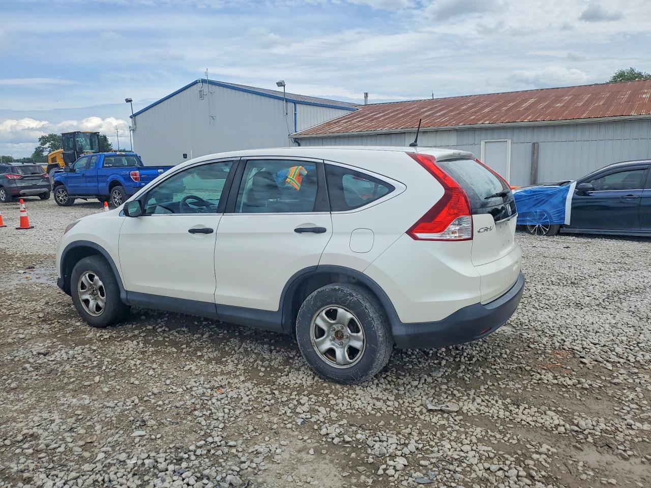 2013 Honda Cr-v Lx White vin: 5J6RM4H32DL060412