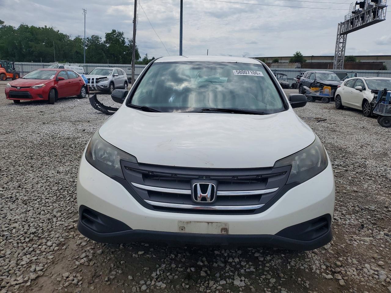 2013 Honda Cr-v Lx White vin: 5J6RM4H32DL060412