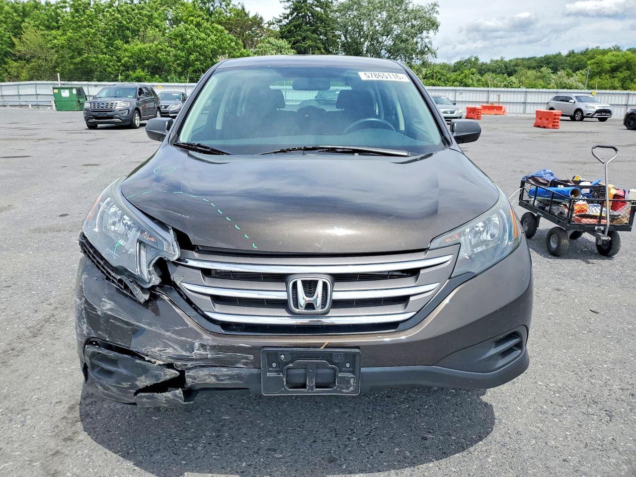2013 Honda Cr-v Lx Brown vin: 5J6RM4H32DL065822