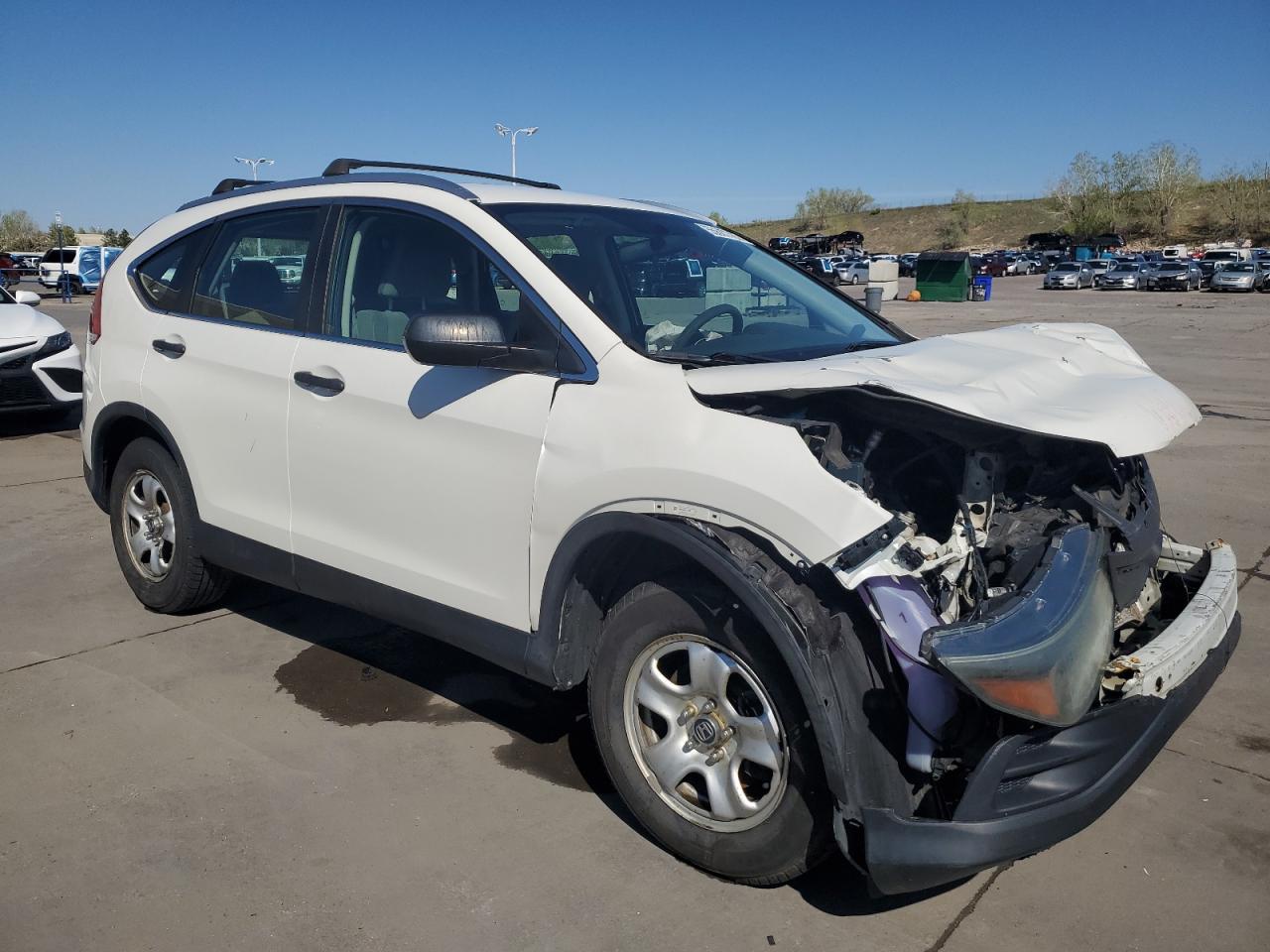 2013 Honda Cr-v Lx White vin: 5J6RM4H32DL075217
