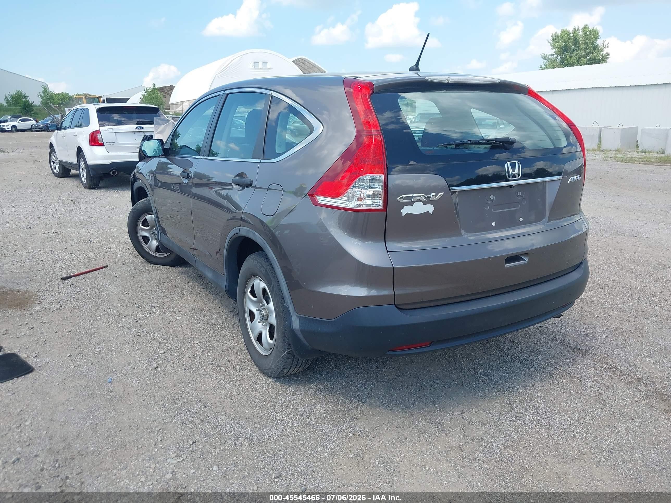 2013 Honda Cr-v Lx Серый vin: 5J6RM4H32DL079493