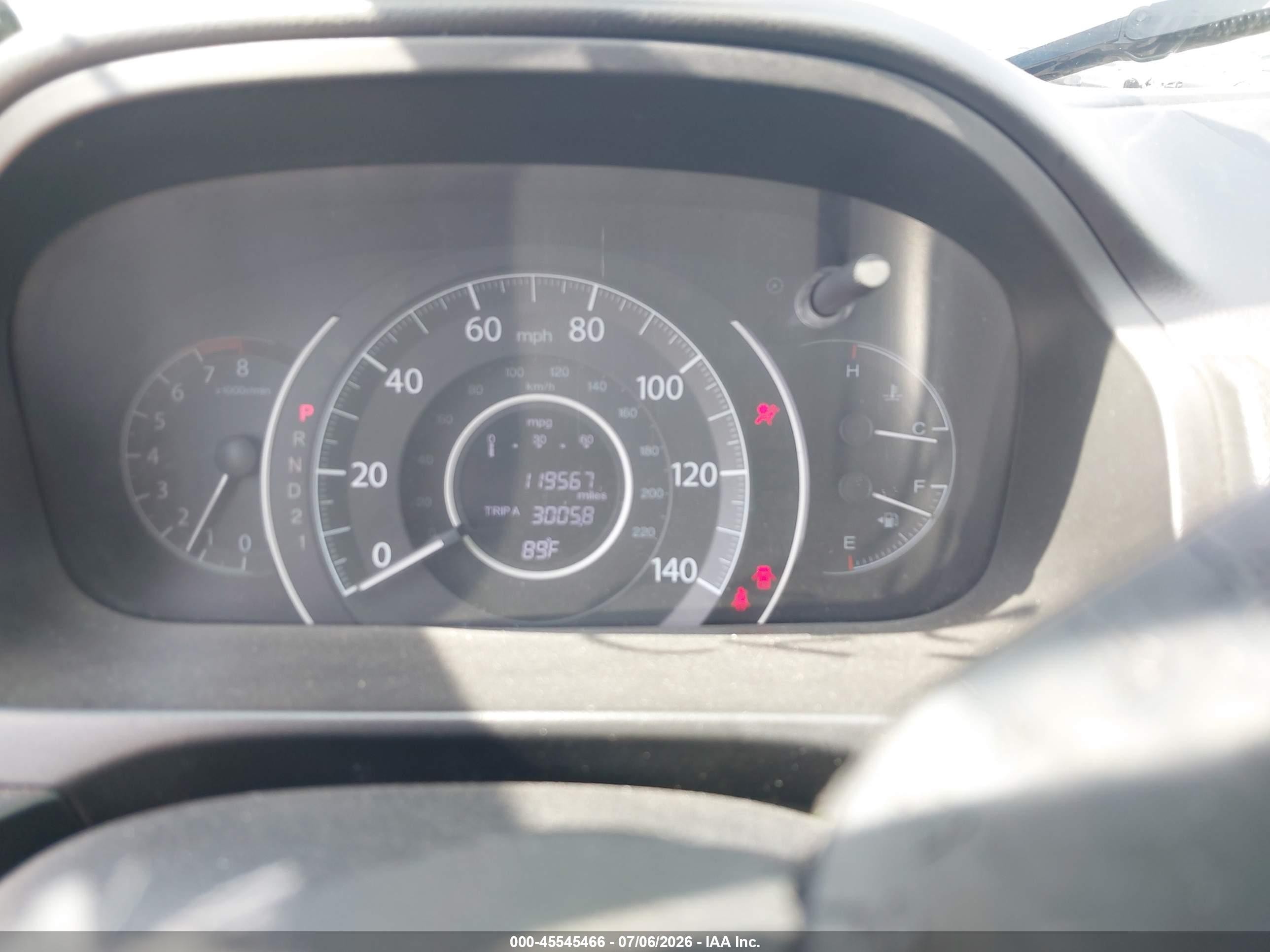 2013 Honda Cr-v Lx Серый vin: 5J6RM4H32DL079493