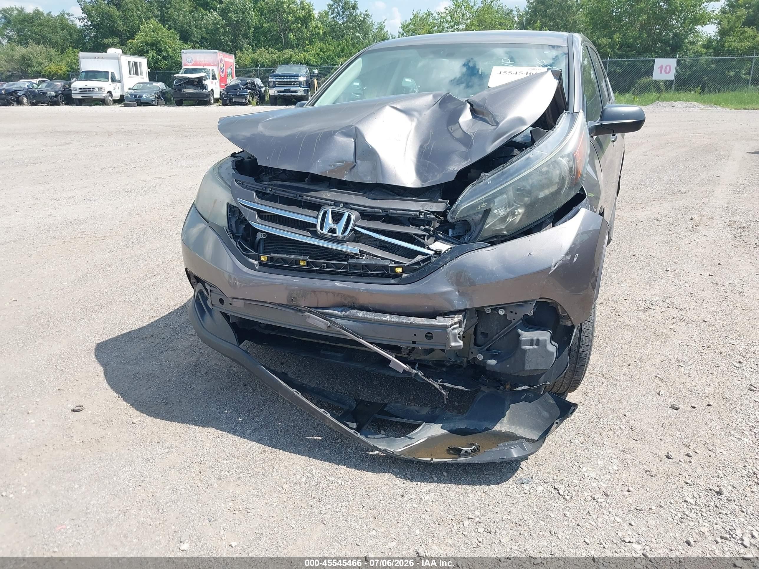 2013 Honda Cr-v Lx Серый vin: 5J6RM4H32DL079493