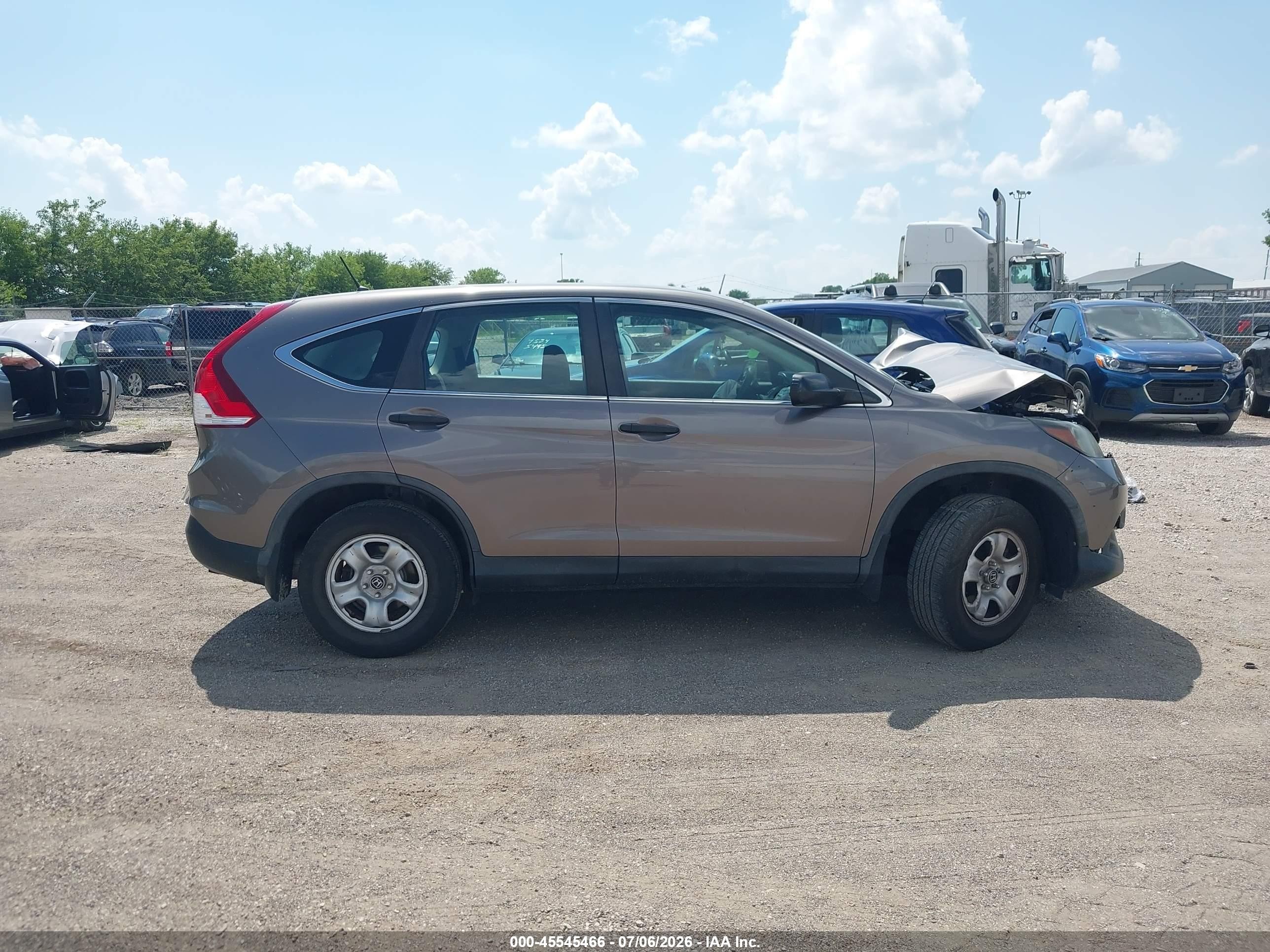 2013 Honda Cr-v Lx Серый vin: 5J6RM4H32DL079493
