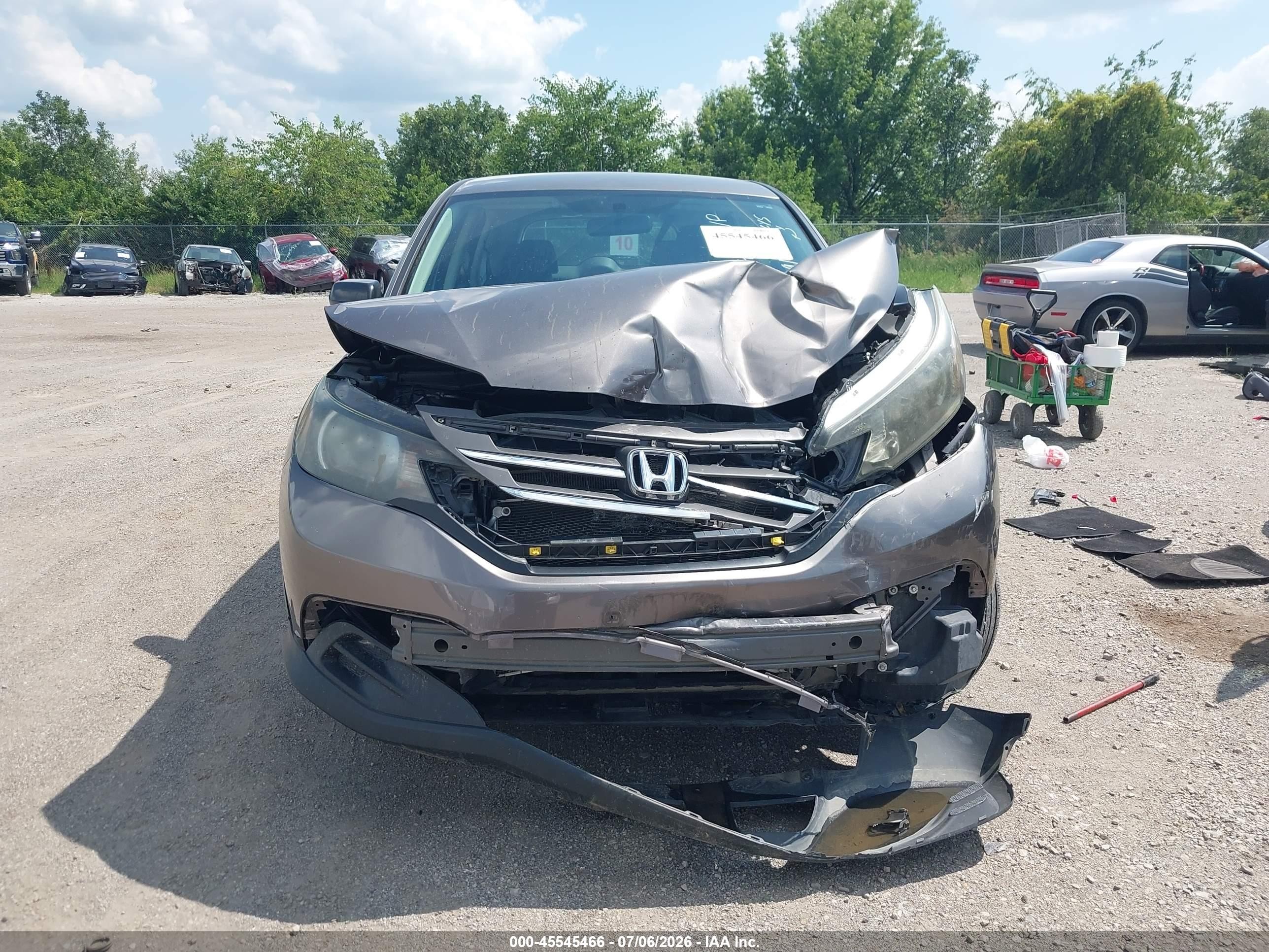 2013 Honda Cr-v Lx Серый vin: 5J6RM4H32DL079493