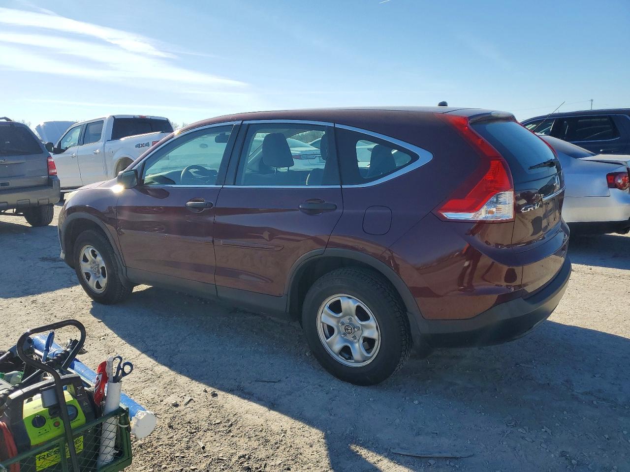 2014 Honda Cr-v Lx Burgundy vin: 5J6RM4H32EL050206
