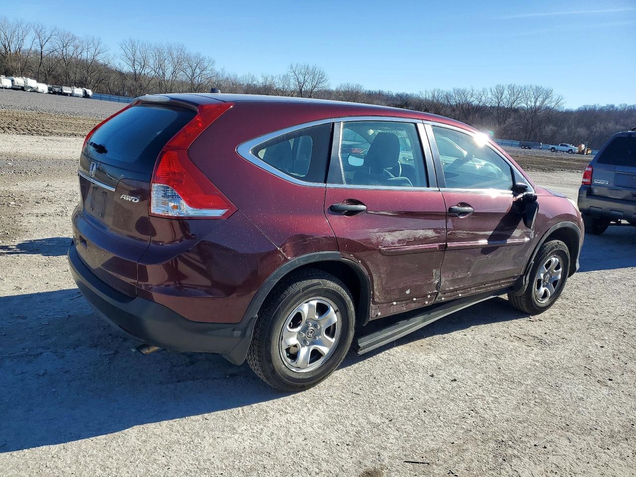 2014 Honda Cr-v Lx Burgundy vin: 5J6RM4H32EL050206