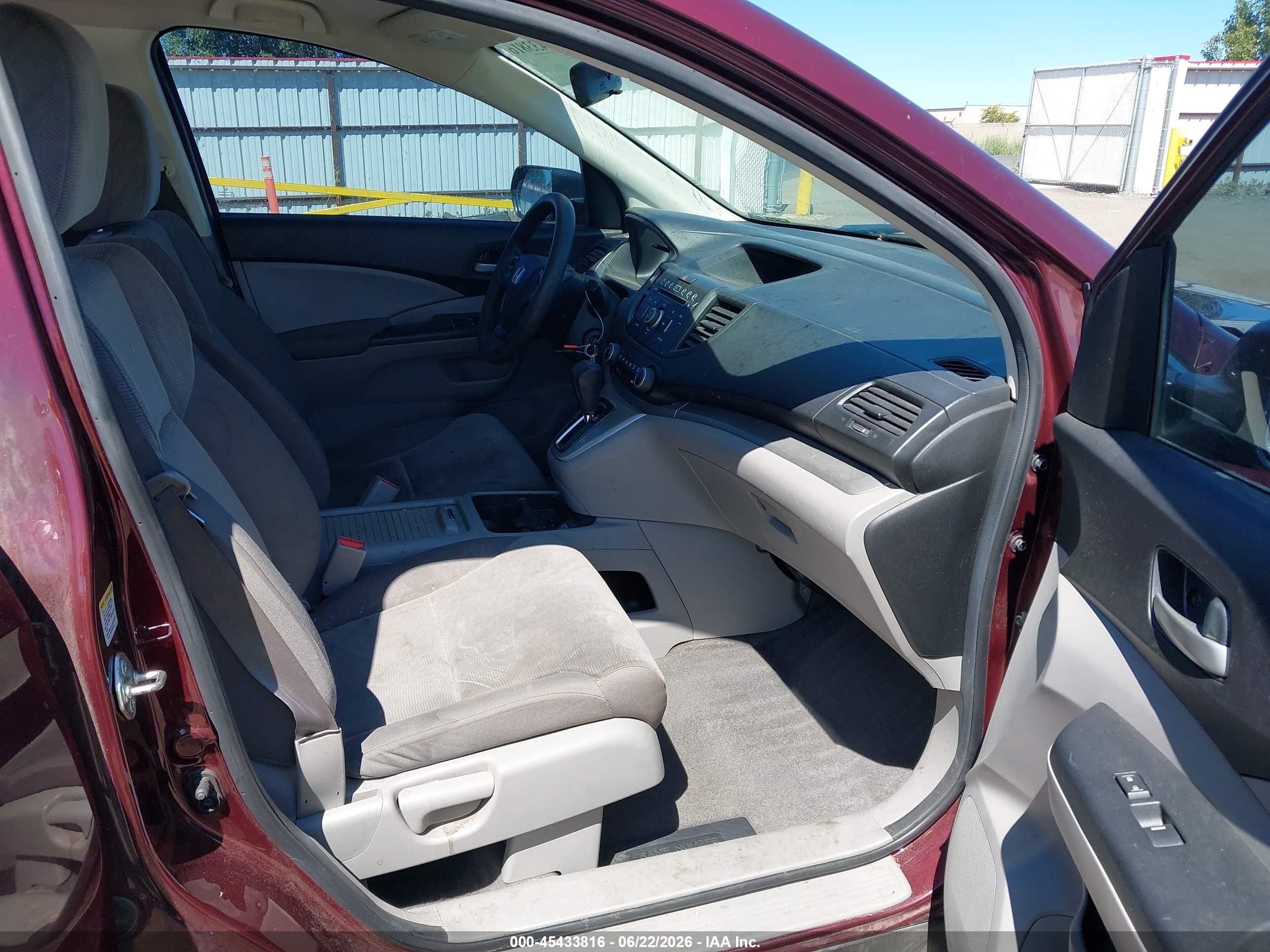 2014 Honda Cr-v Lx Maroon vin: 5J6RM4H32EL062047