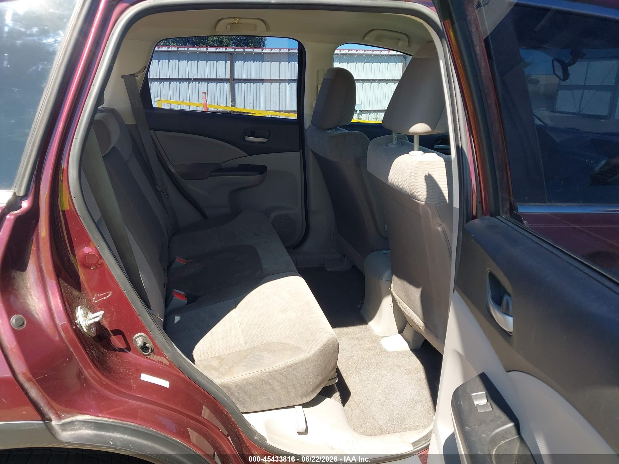 2014 Honda Cr-v Lx Maroon vin: 5J6RM4H32EL062047