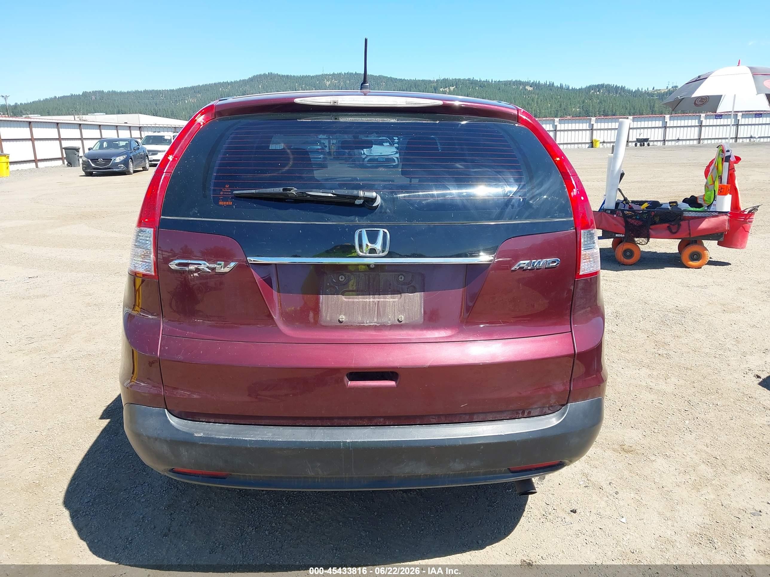 2014 Honda Cr-v Lx Maroon vin: 5J6RM4H32EL062047