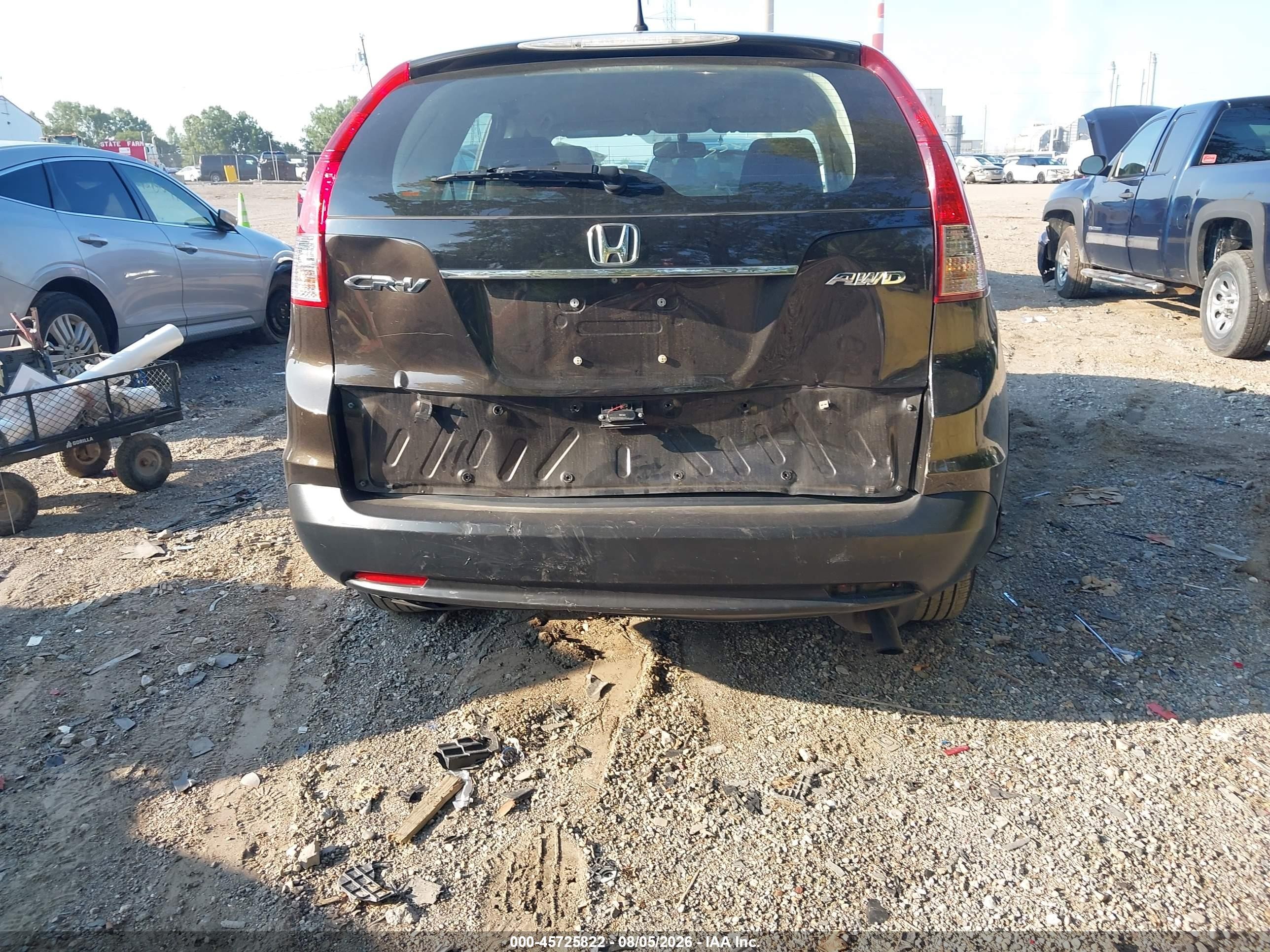 2014 Honda Cr-v Lx Brown vin: 5J6RM4H32EL090303