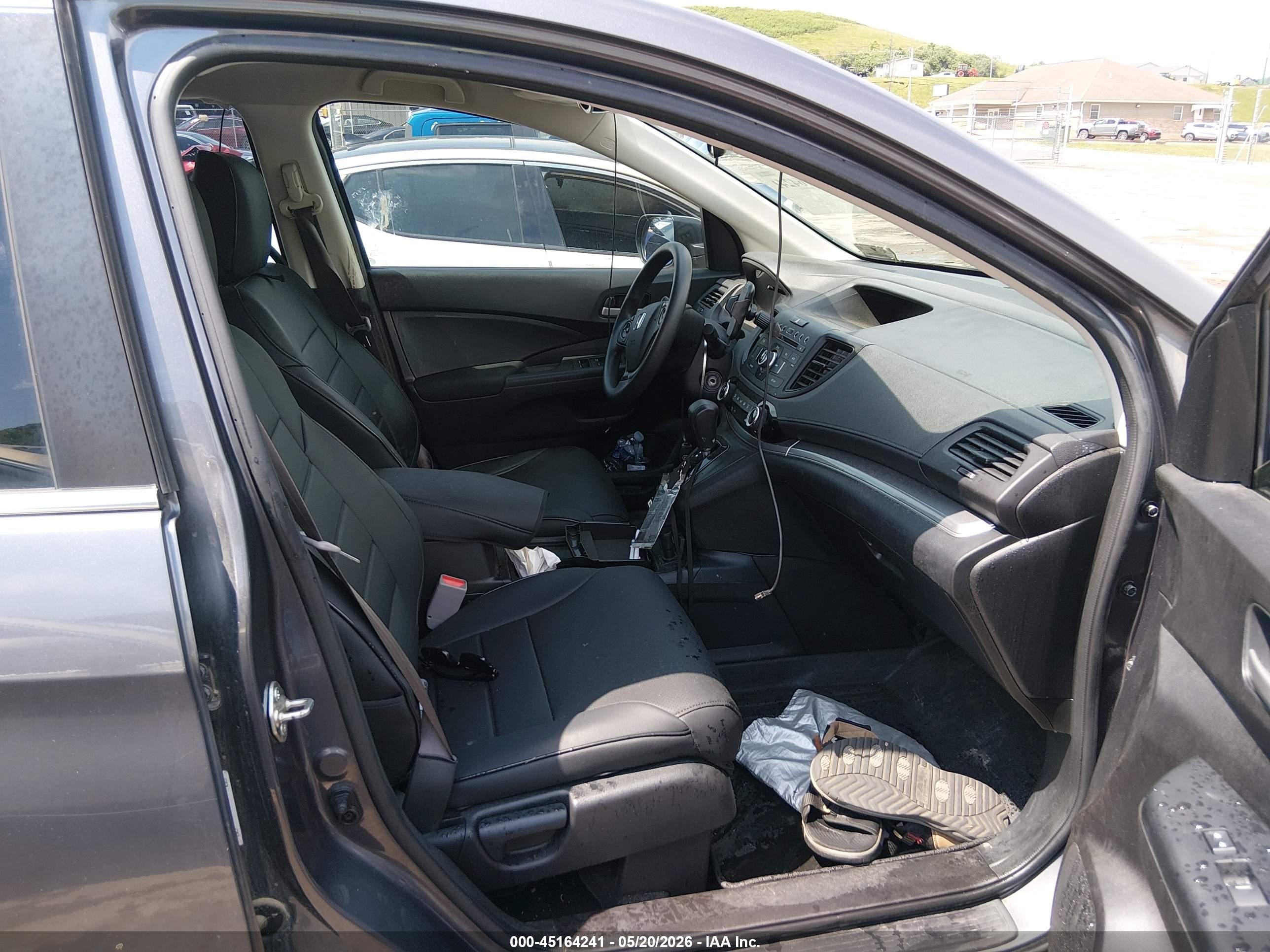 2015 Honda Cr-v Lx Gray vin: 5J6RM4H32FL023931