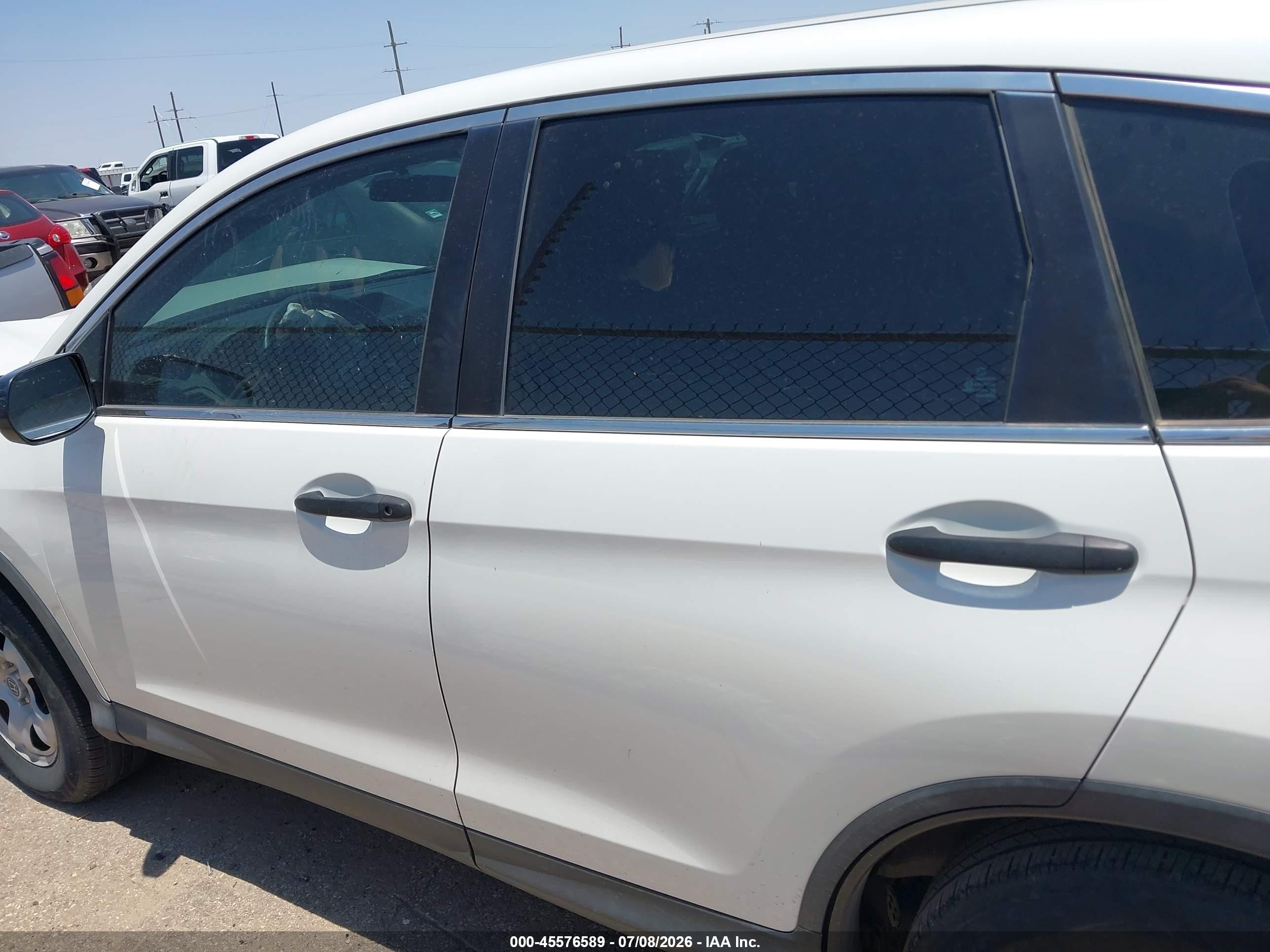 2015 Honda Cr-v Lx White vin: 5J6RM4H32FL049302
