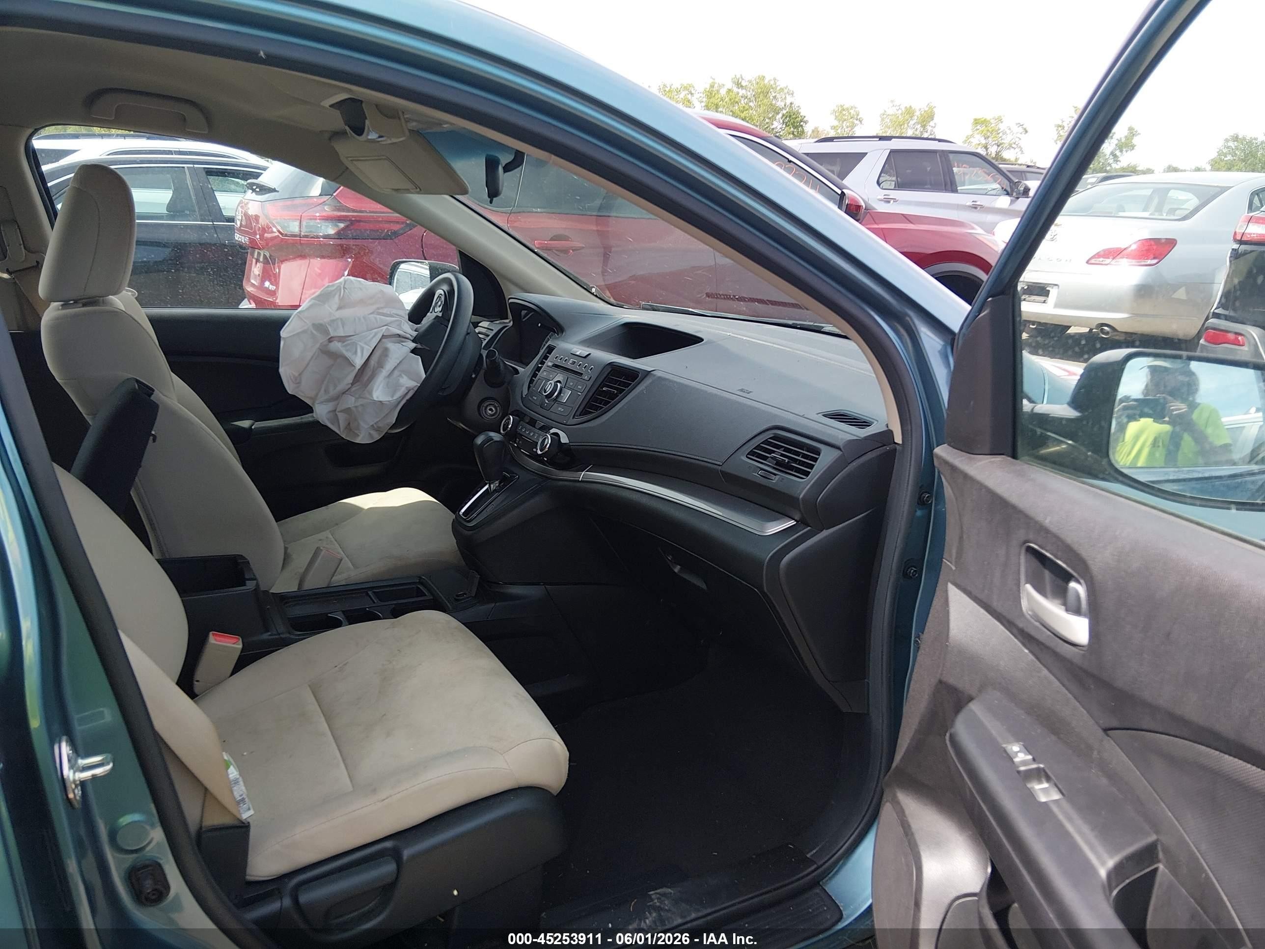 2015 Honda Cr-v Lx Blue vin: 5J6RM4H32FL049803