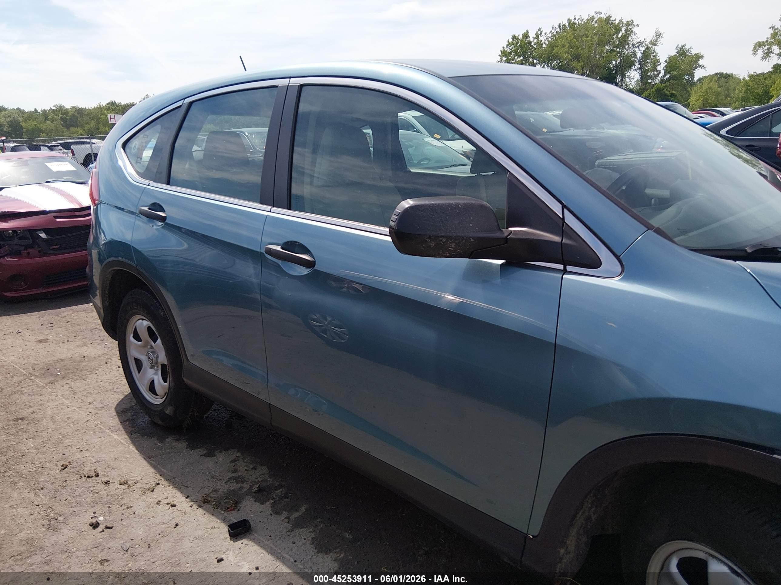 2015 Honda Cr-v Lx Blue vin: 5J6RM4H32FL049803