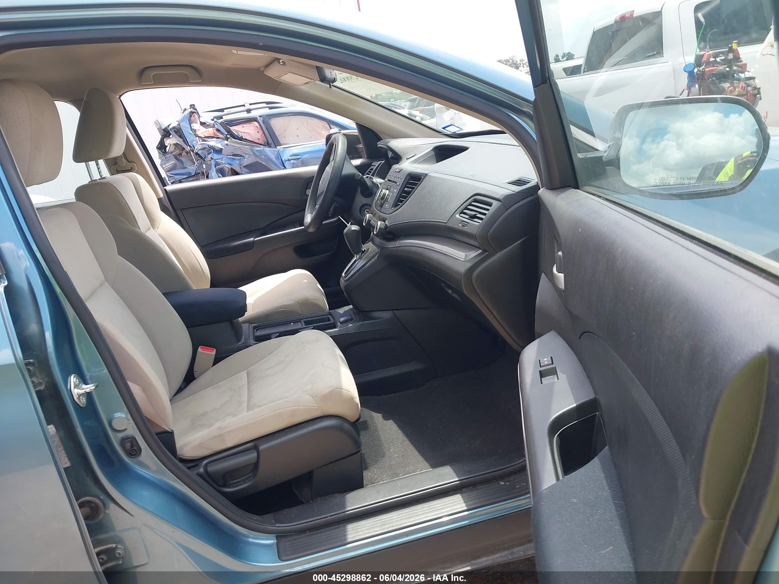 2015 Honda Cr-v Lx Blue vin: 5J6RM4H32FL068335