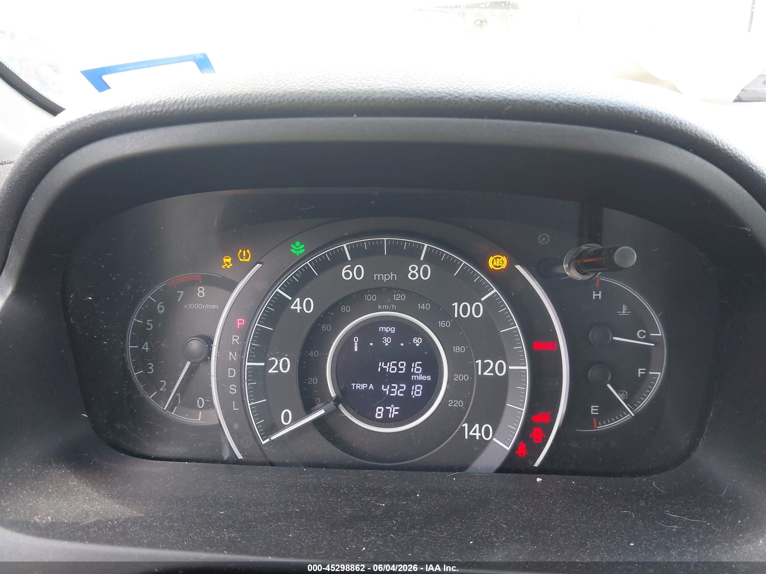 2015 Honda Cr-v Lx Blue vin: 5J6RM4H32FL068335