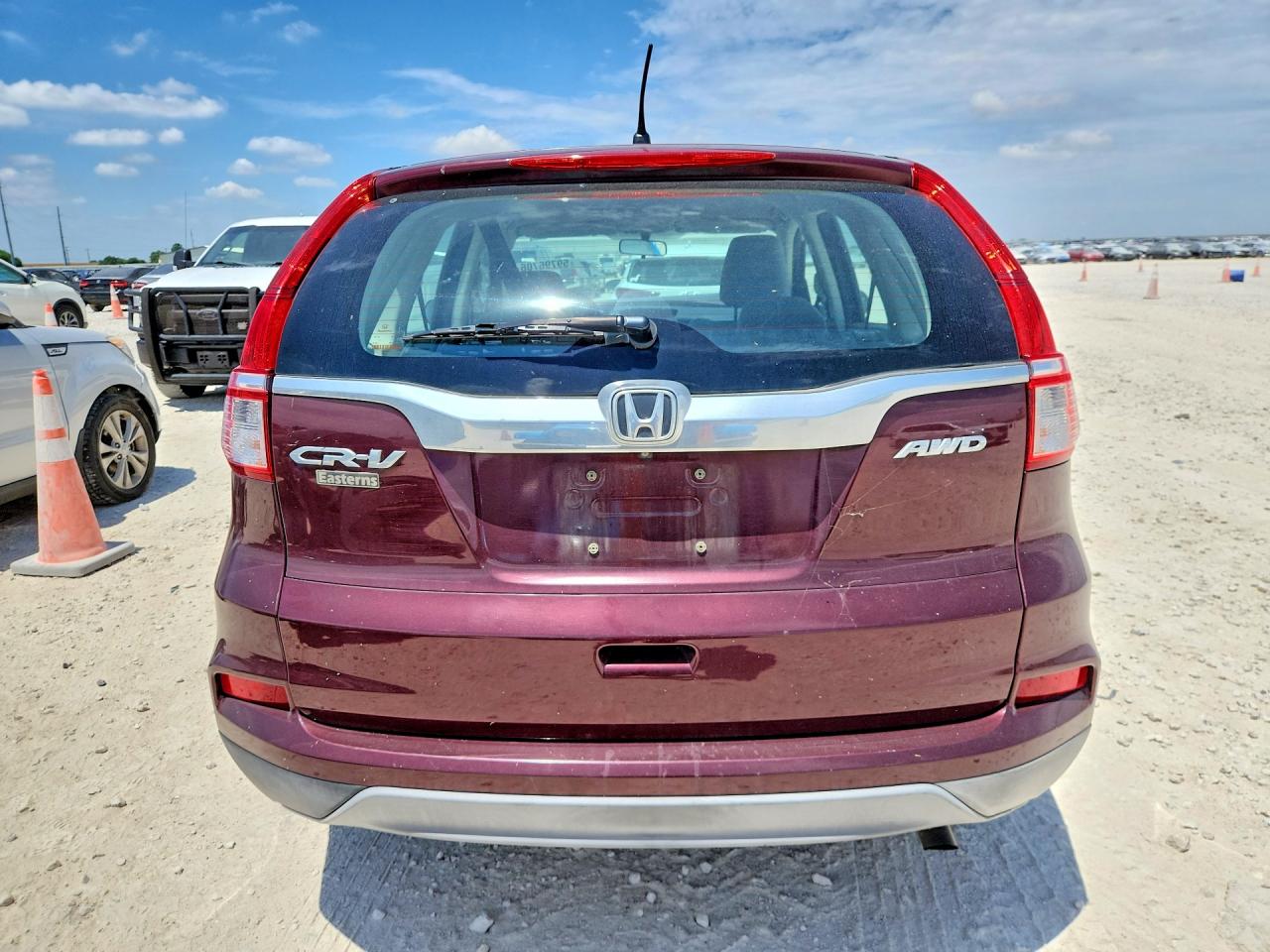 2015 Honda Cr-v Lx Burgundy vin: 5J6RM4H32FL075110