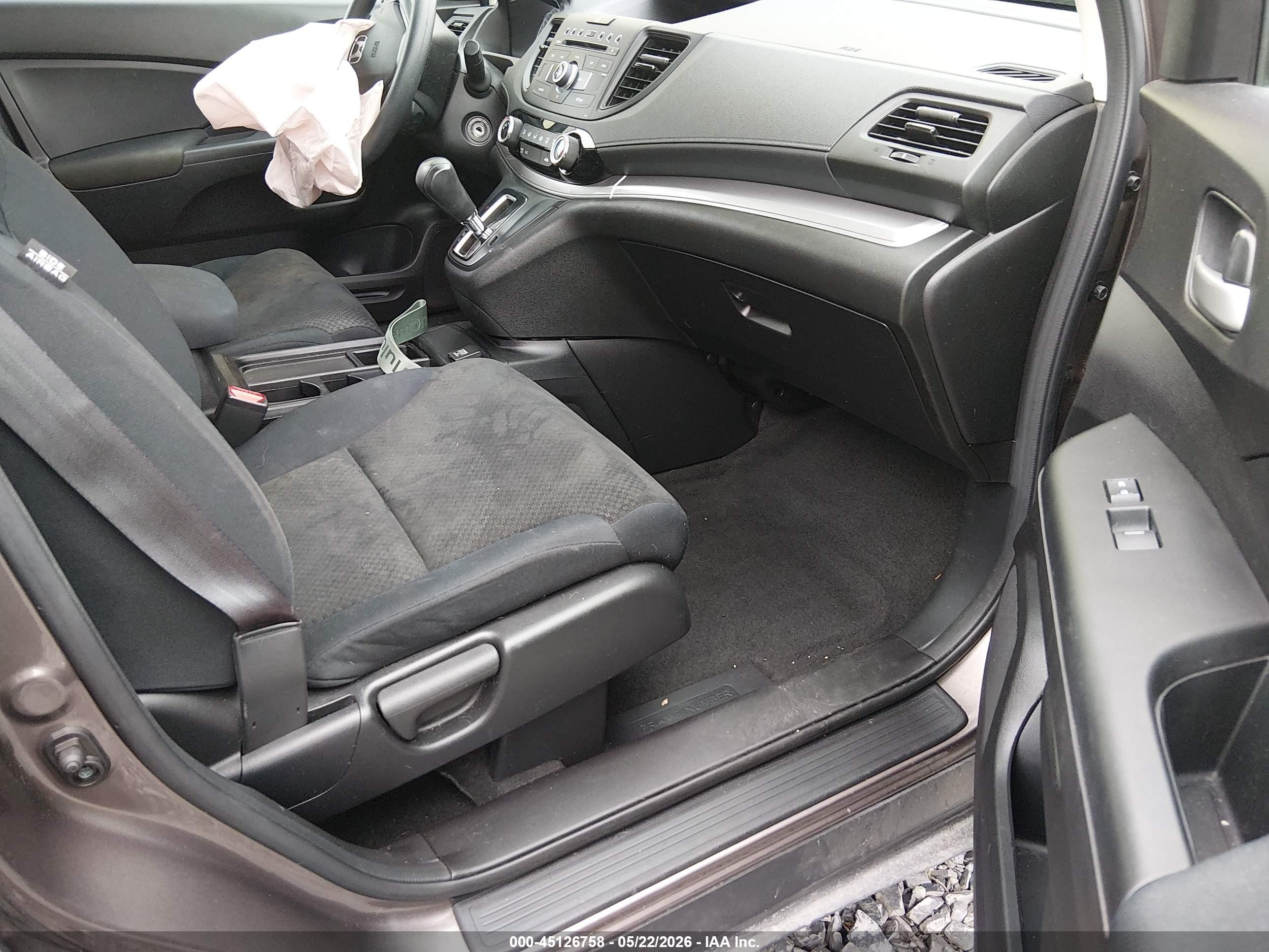 2015 Honda Cr-v Lx Gray vin: 5J6RM4H32FL075933