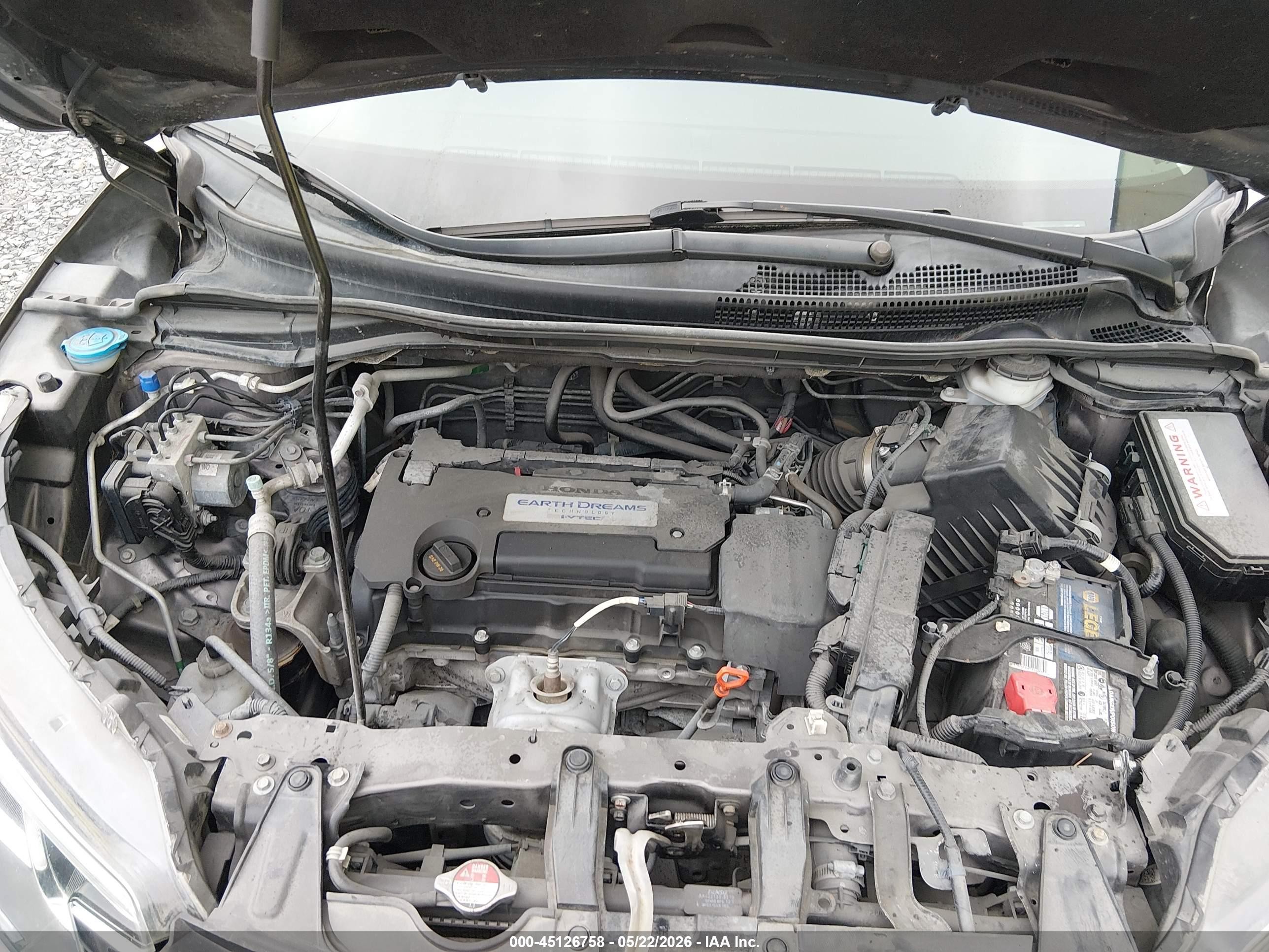 2015 Honda Cr-v Lx Gray vin: 5J6RM4H32FL075933