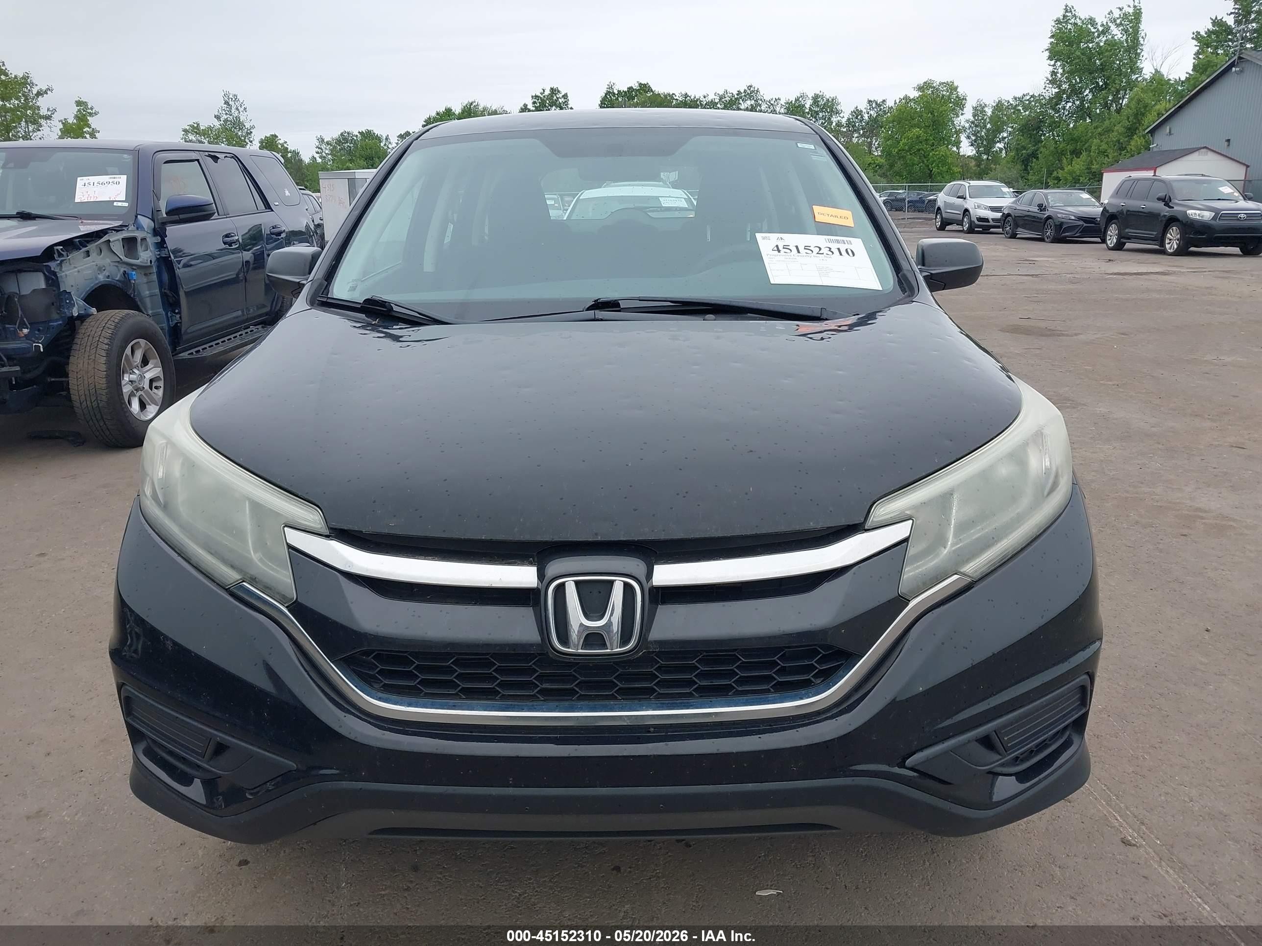 2015 Honda Cr-v Lx Black vin: 5J6RM4H32FL078931