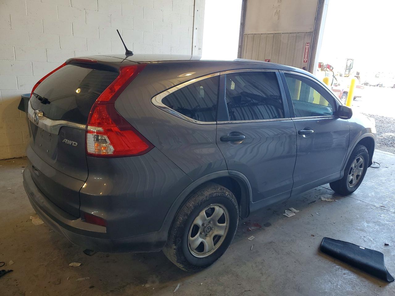 2015 Honda Cr-v Lx Gray vin: 5J6RM4H32FL094191