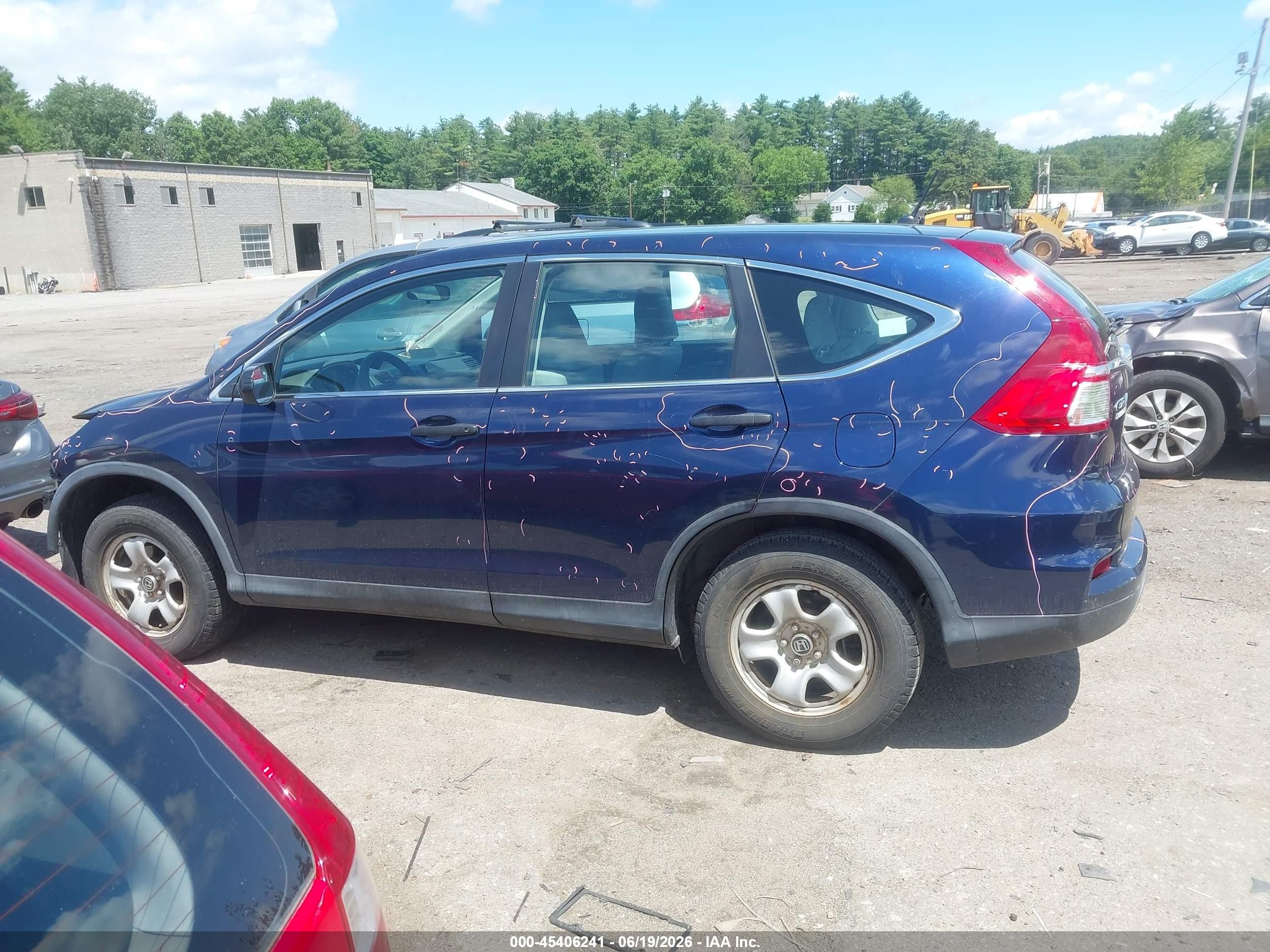 2015 Honda Cr-v Lx Blue vin: 5J6RM4H32FL094580