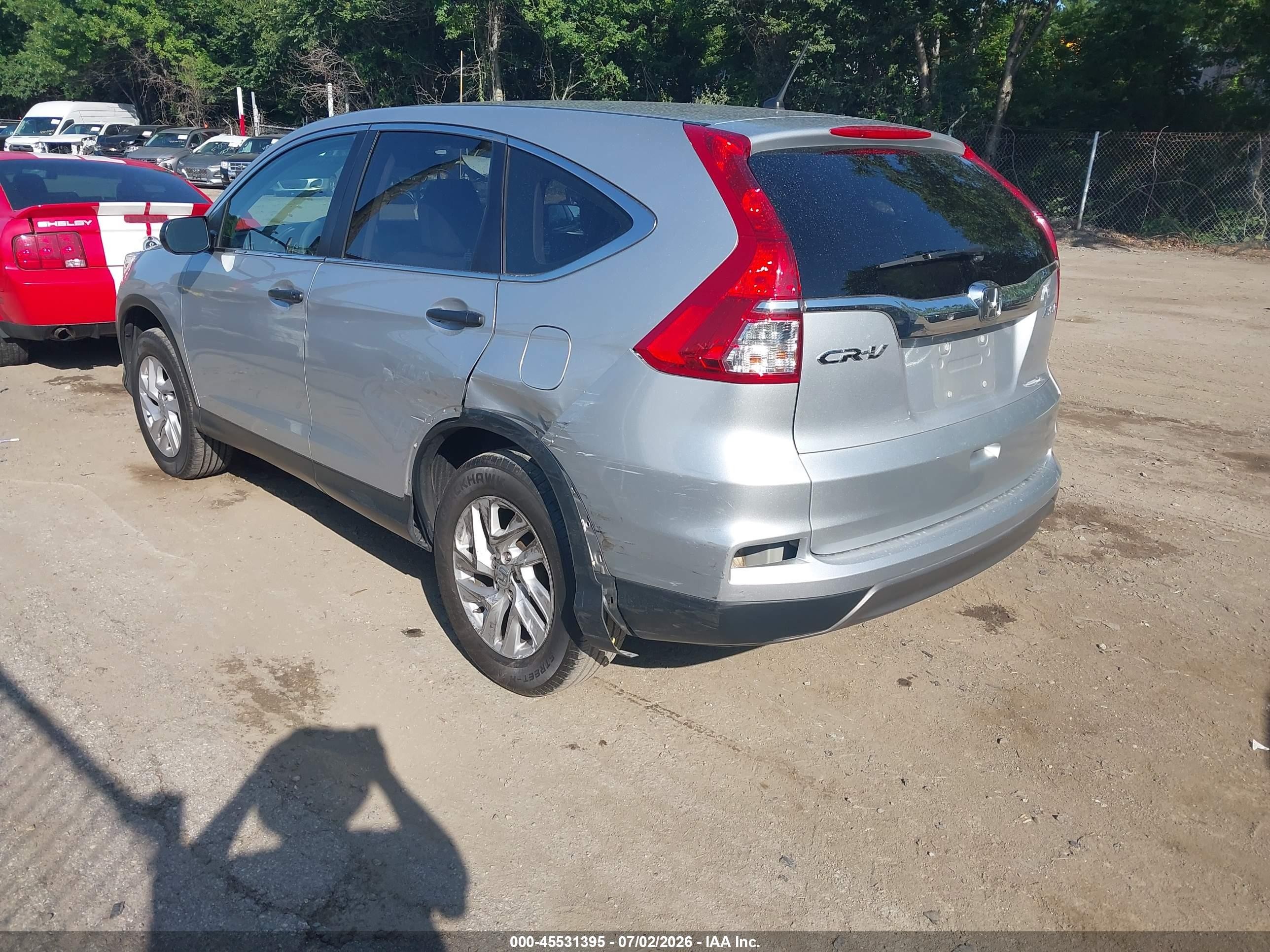 2015 Honda Cr-v Lx Серебряный vin: 5J6RM4H32FL116450