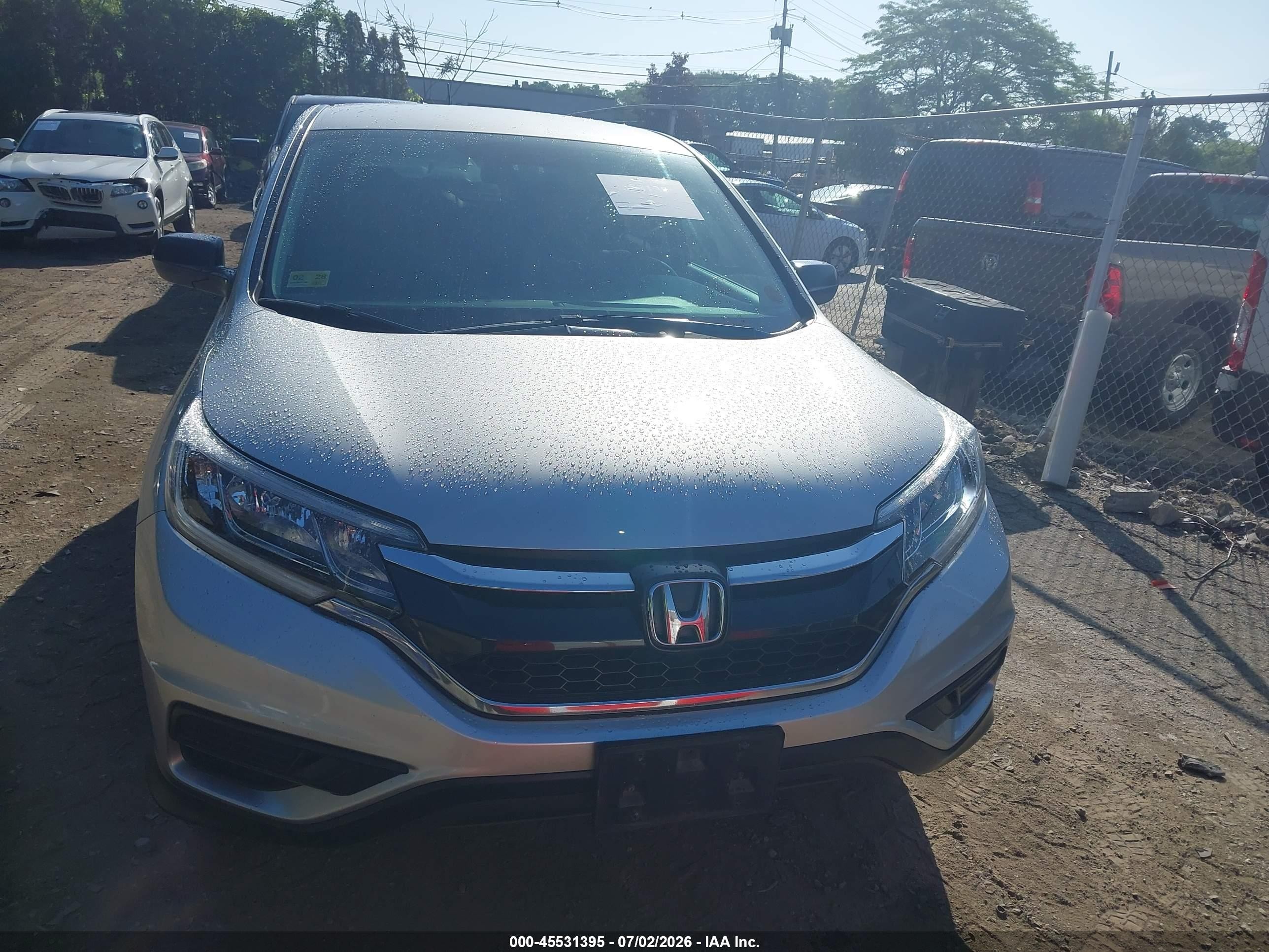 2015 Honda Cr-v Lx Серебряный vin: 5J6RM4H32FL116450