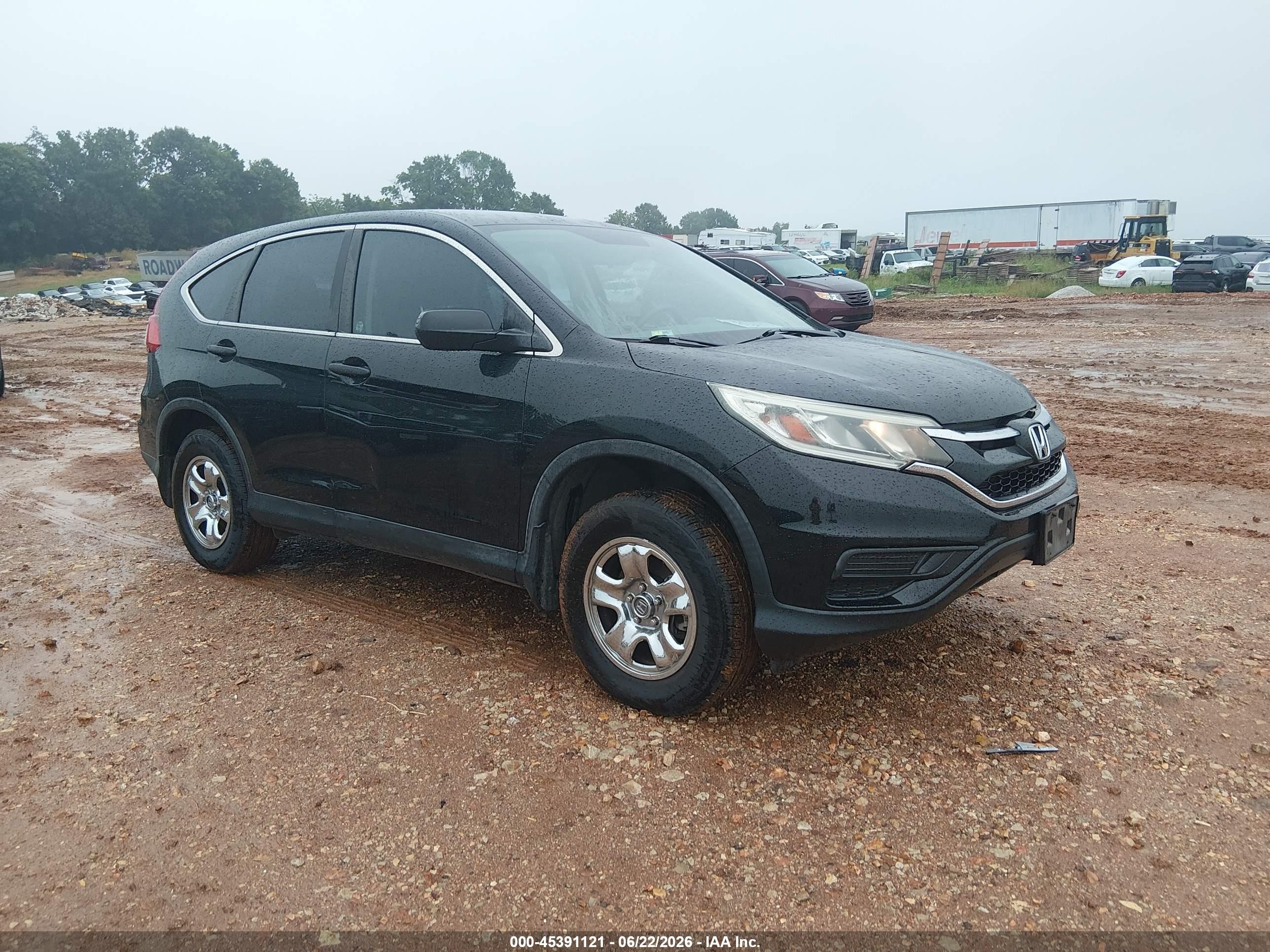 2015 Honda Cr-v Lx Black vin: 5J6RM4H32FL116819