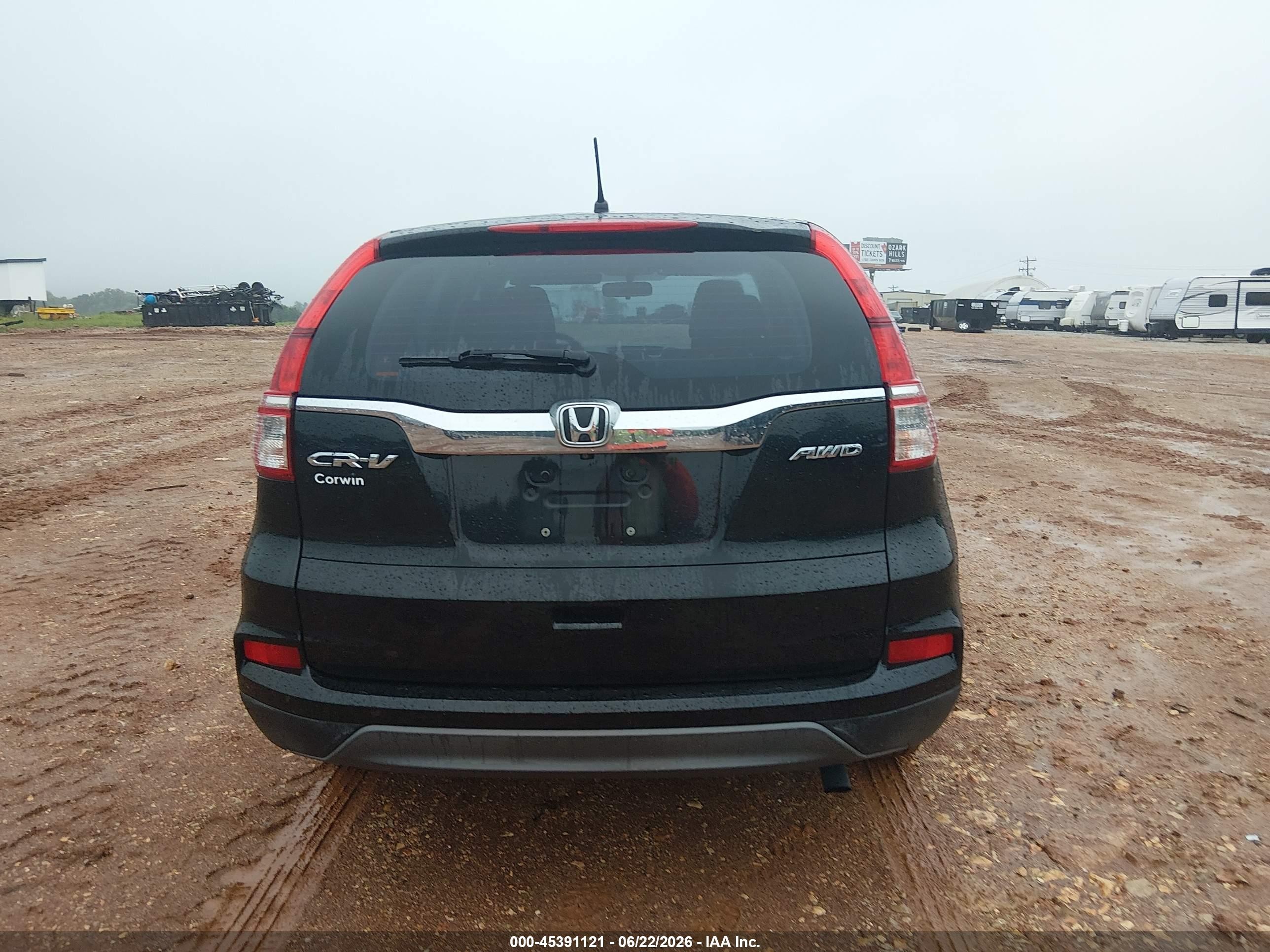 2015 Honda Cr-v Lx Black vin: 5J6RM4H32FL116819