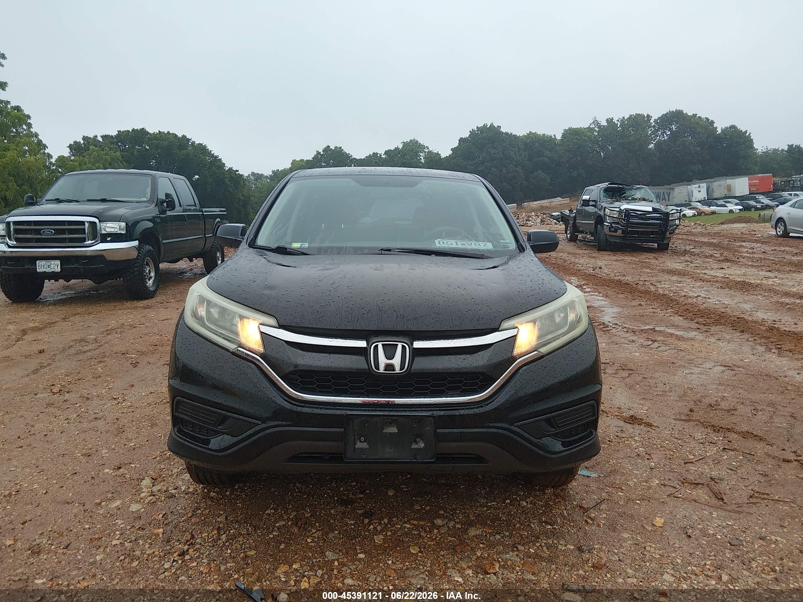 2015 Honda Cr-v Lx Black vin: 5J6RM4H32FL116819