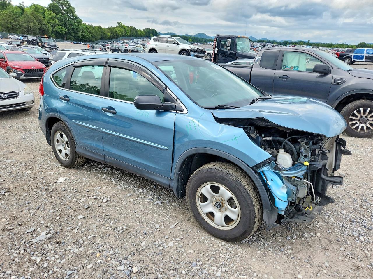 2015 Honda Cr-v Lx Бирюзовый vin: 5J6RM4H32FL127870