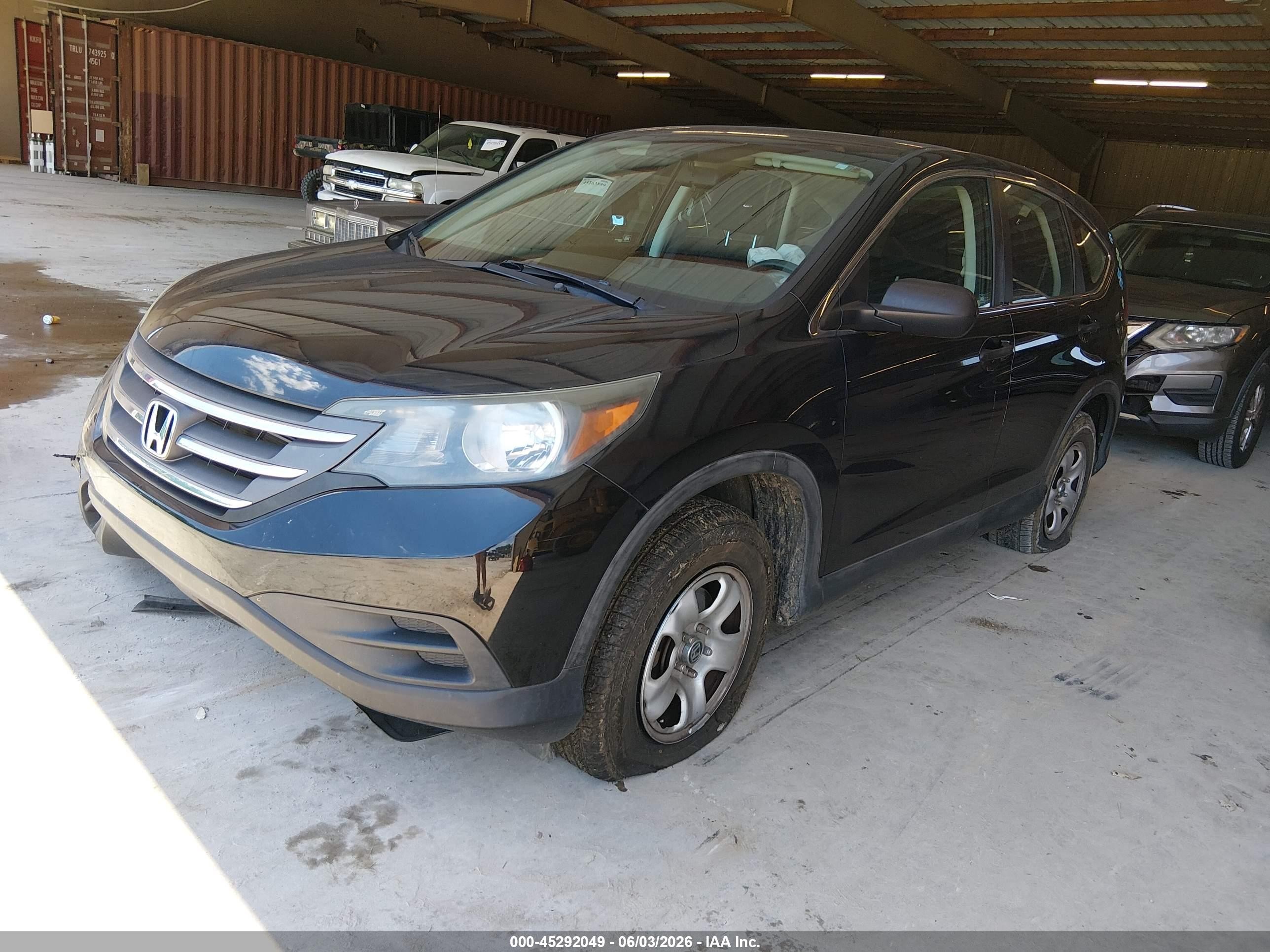 2012 Honda Cr-v Lx Black vin: 5J6RM4H33CL048090