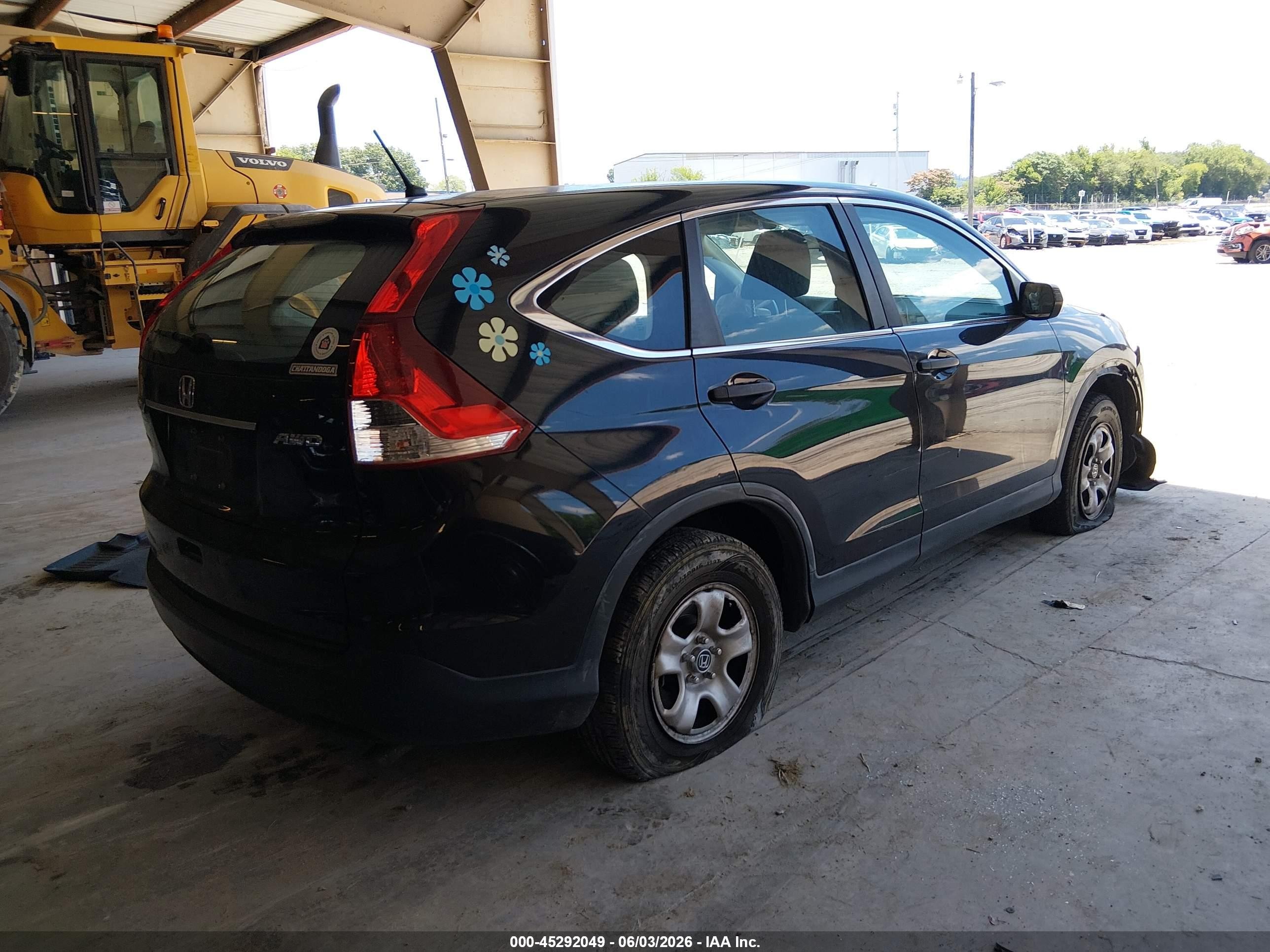 2012 Honda Cr-v Lx Black vin: 5J6RM4H33CL048090