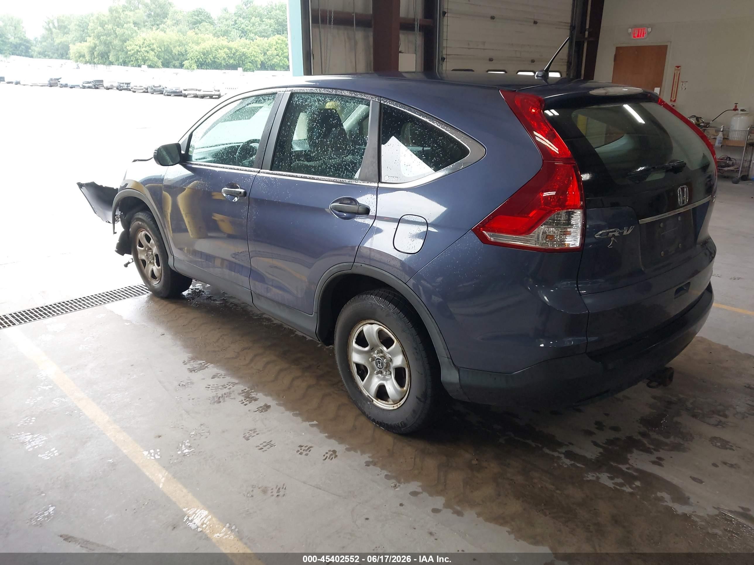 2012 Honda Cr-v Lx Blue vin: 5J6RM4H33CL070476