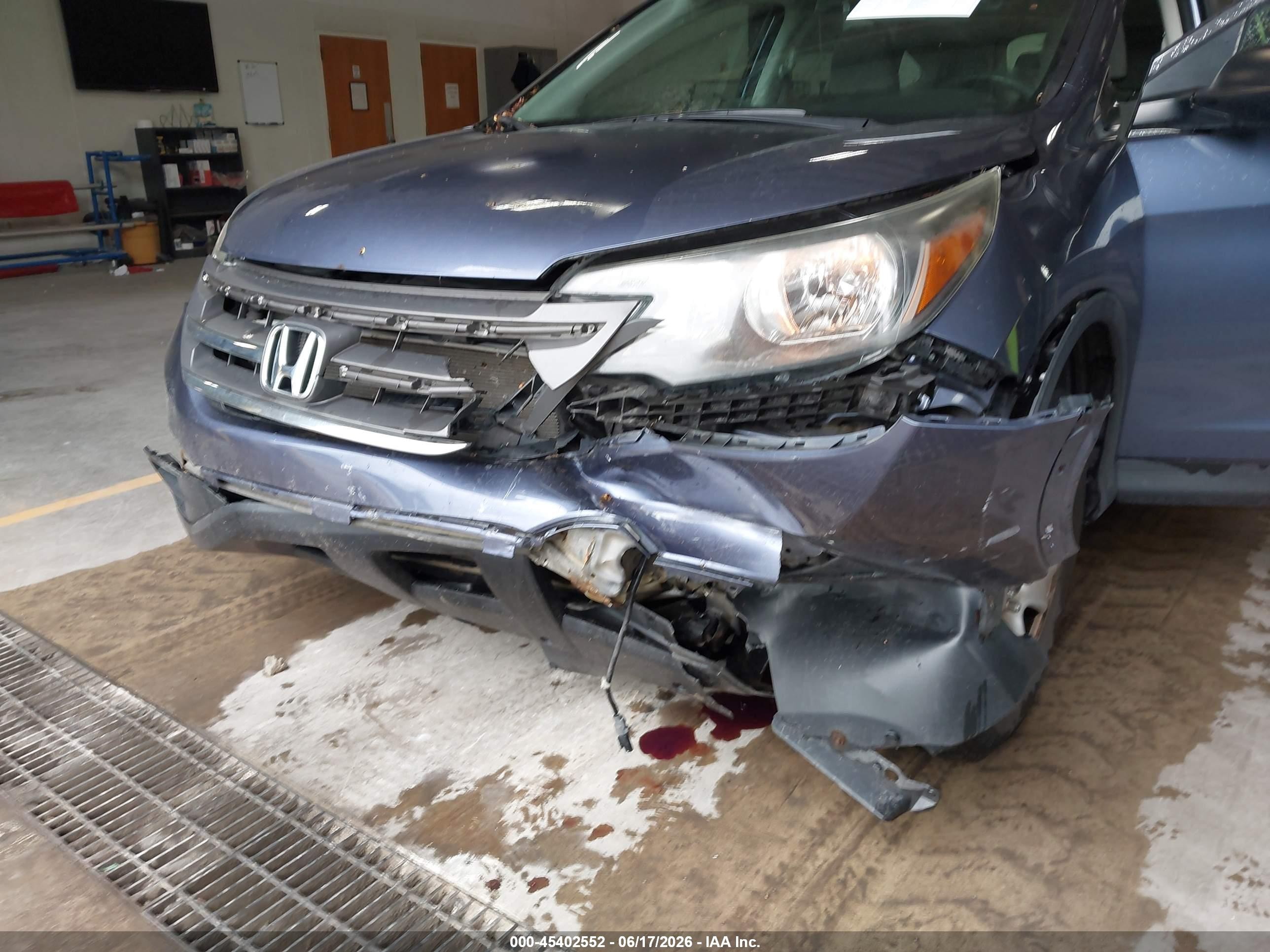 2012 Honda Cr-v Lx Blue vin: 5J6RM4H33CL070476