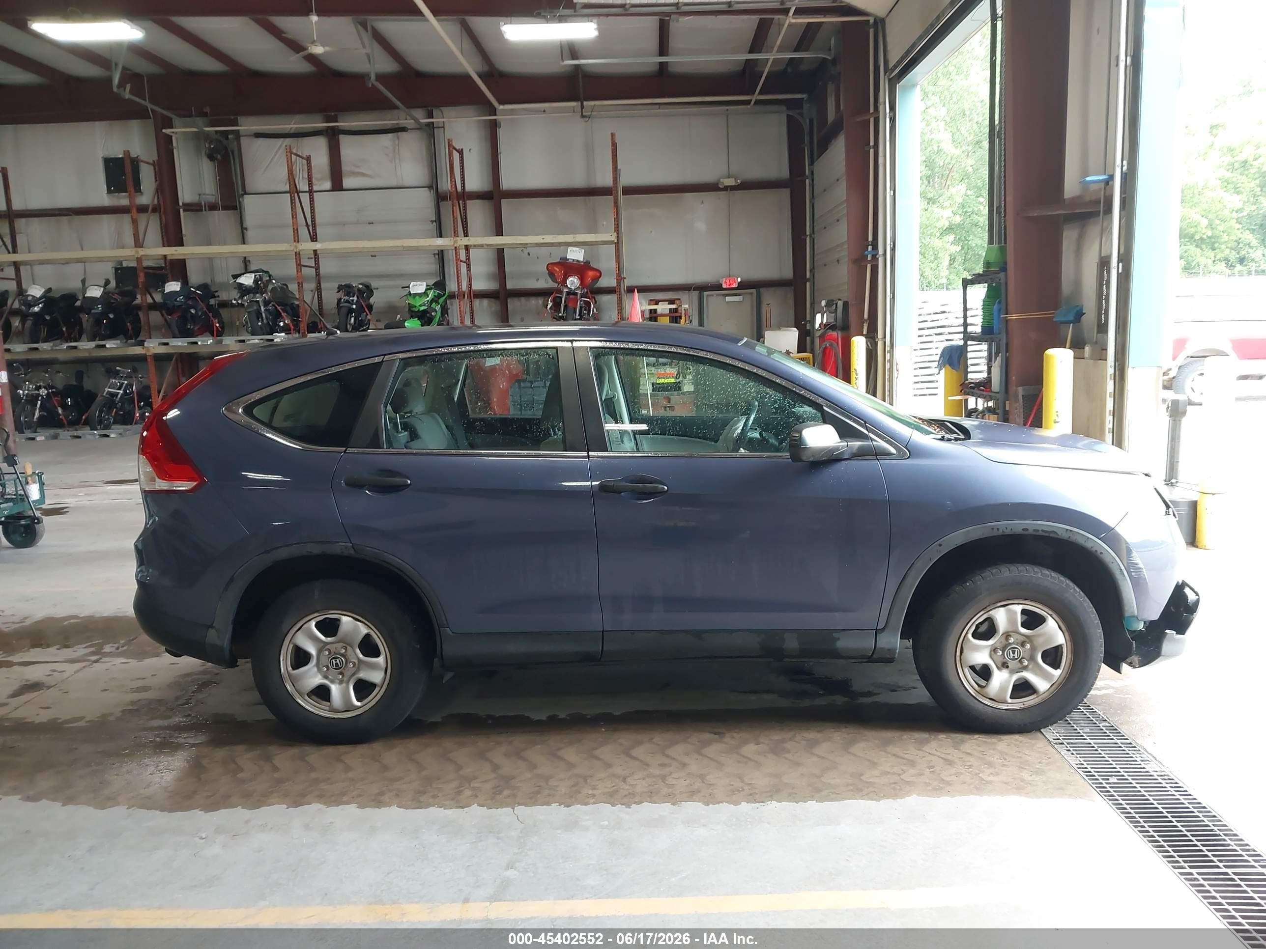 2012 Honda Cr-v Lx Blue vin: 5J6RM4H33CL070476