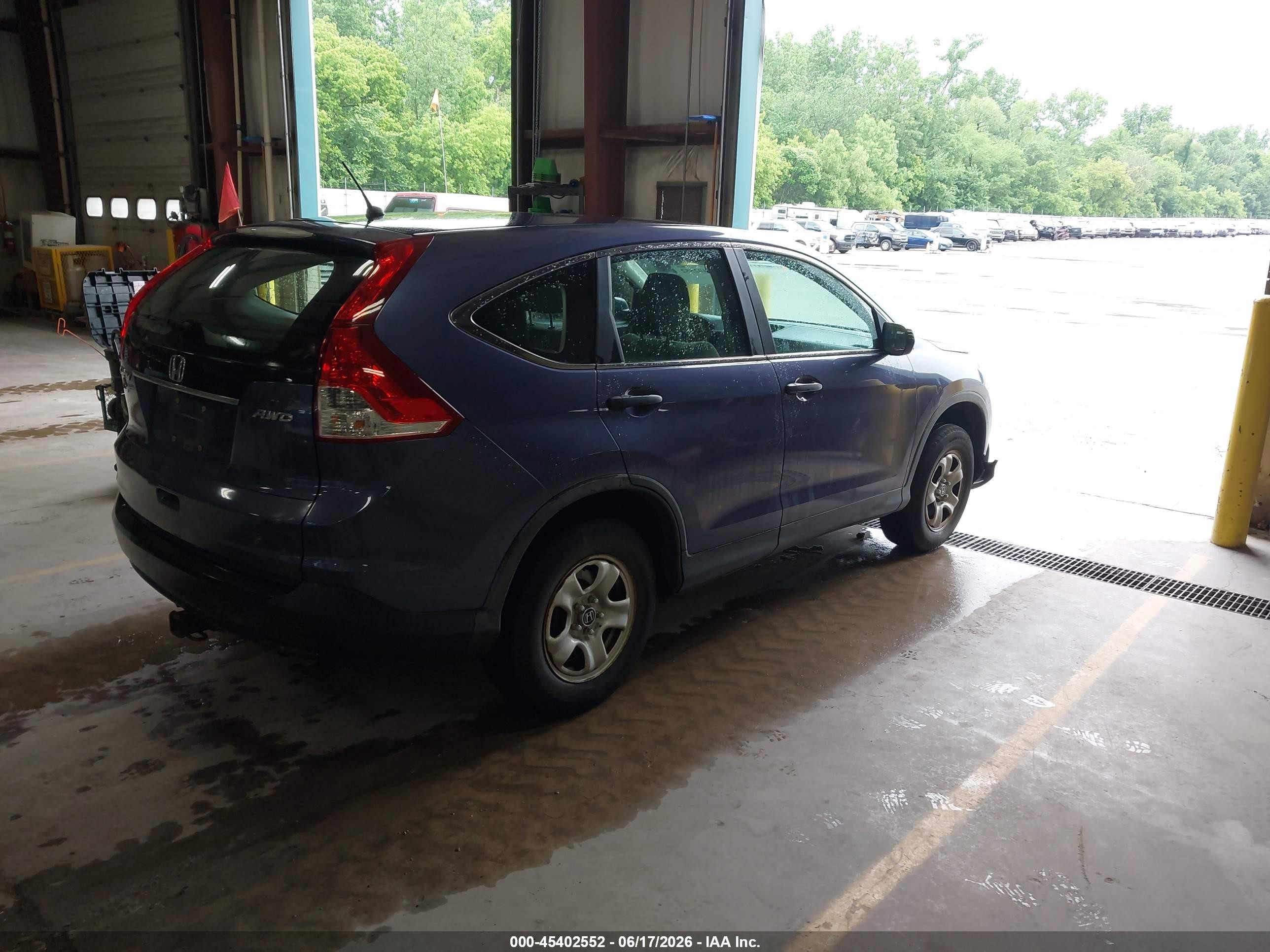 2012 Honda Cr-v Lx Blue vin: 5J6RM4H33CL070476