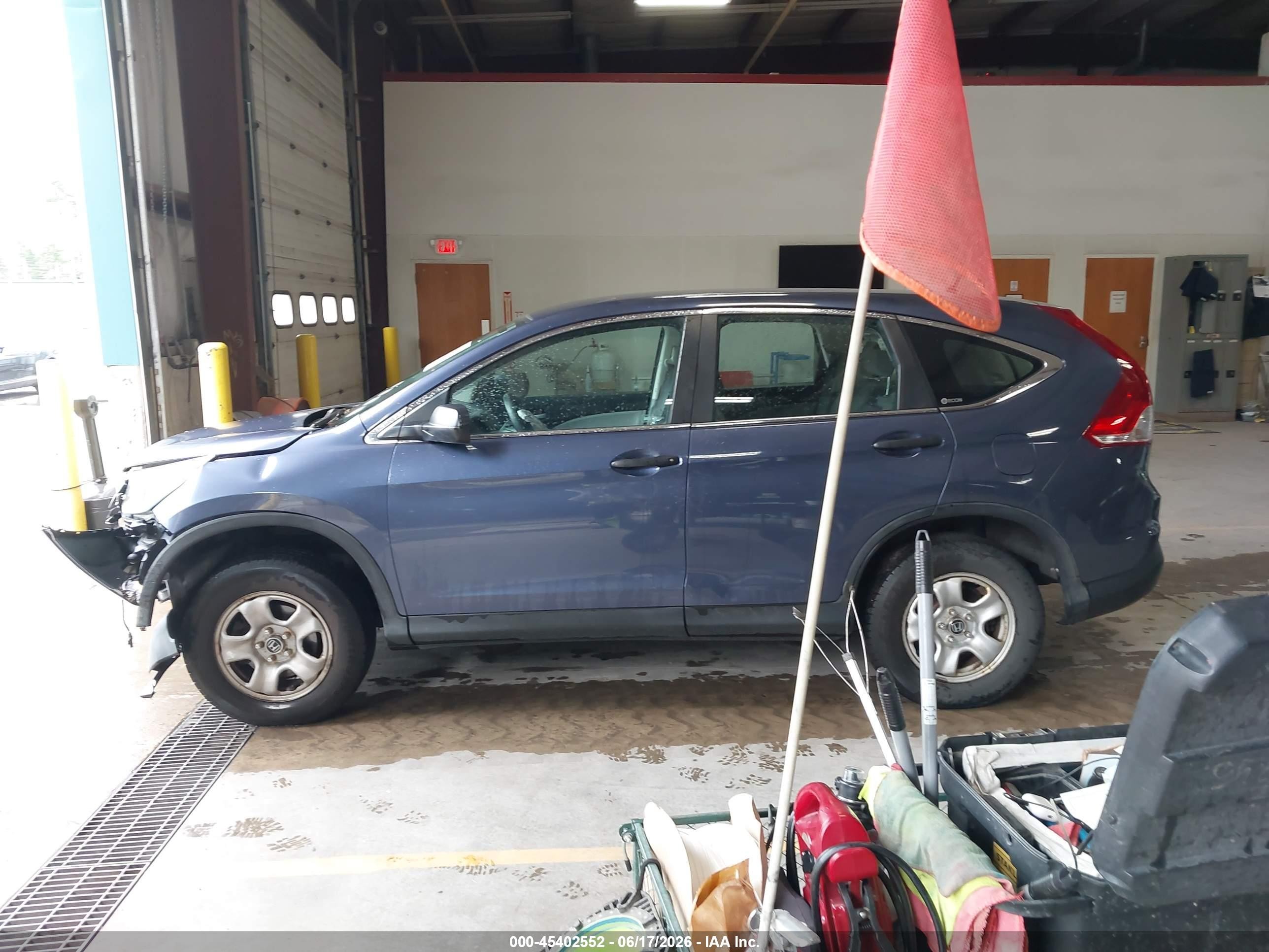 2012 Honda Cr-v Lx Blue vin: 5J6RM4H33CL070476