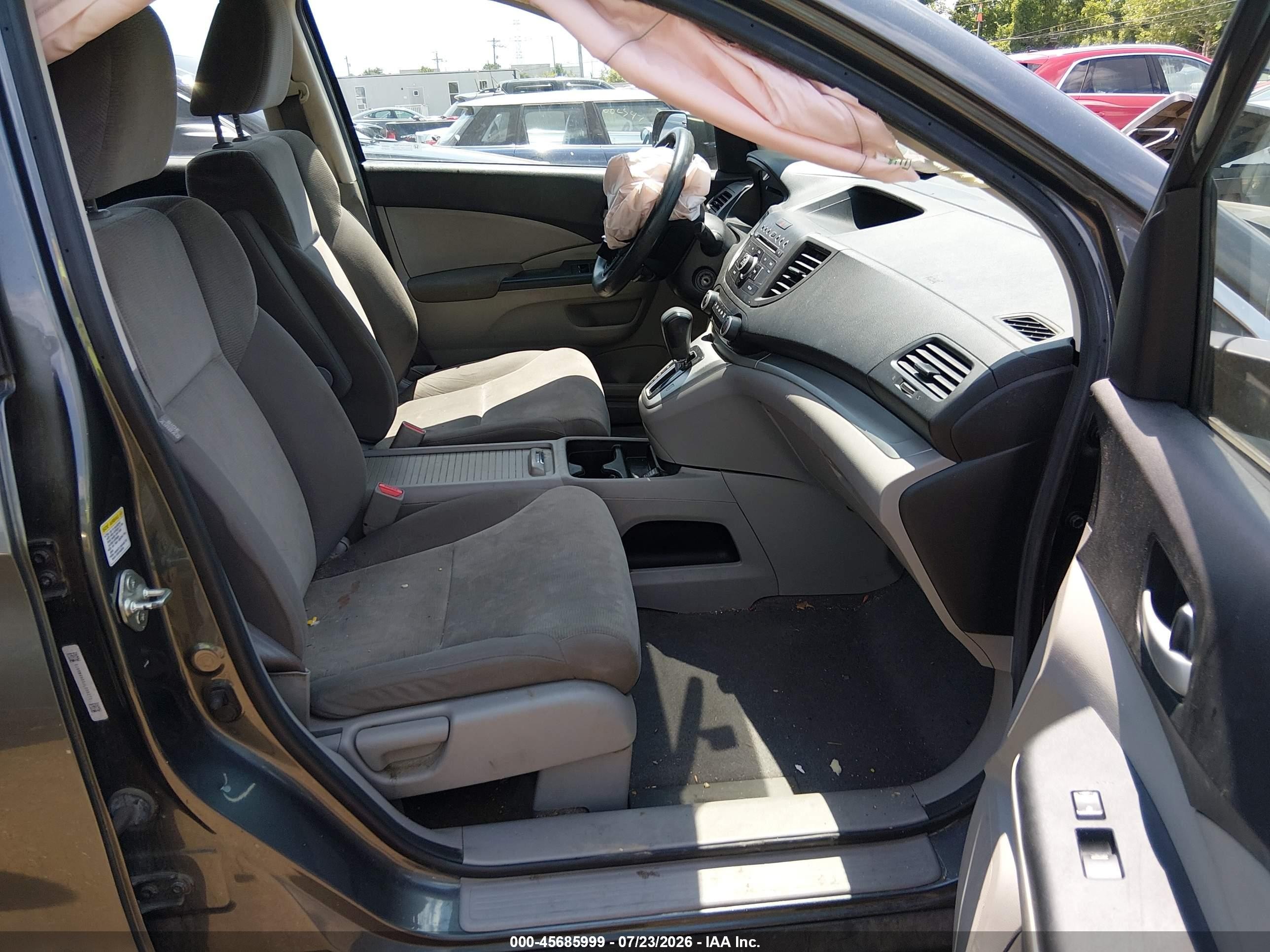 2013 Honda Cr-v Lx Gray vin: 5J6RM4H33DL005273