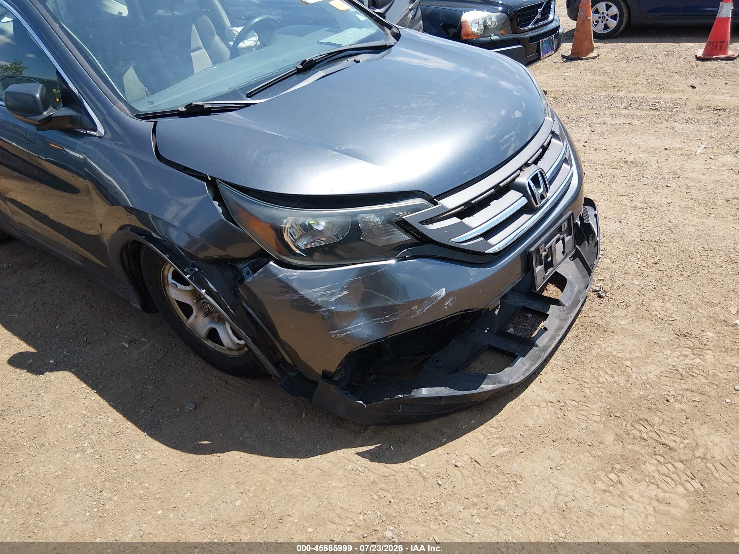 2013 Honda Cr-v Lx Gray vin: 5J6RM4H33DL005273