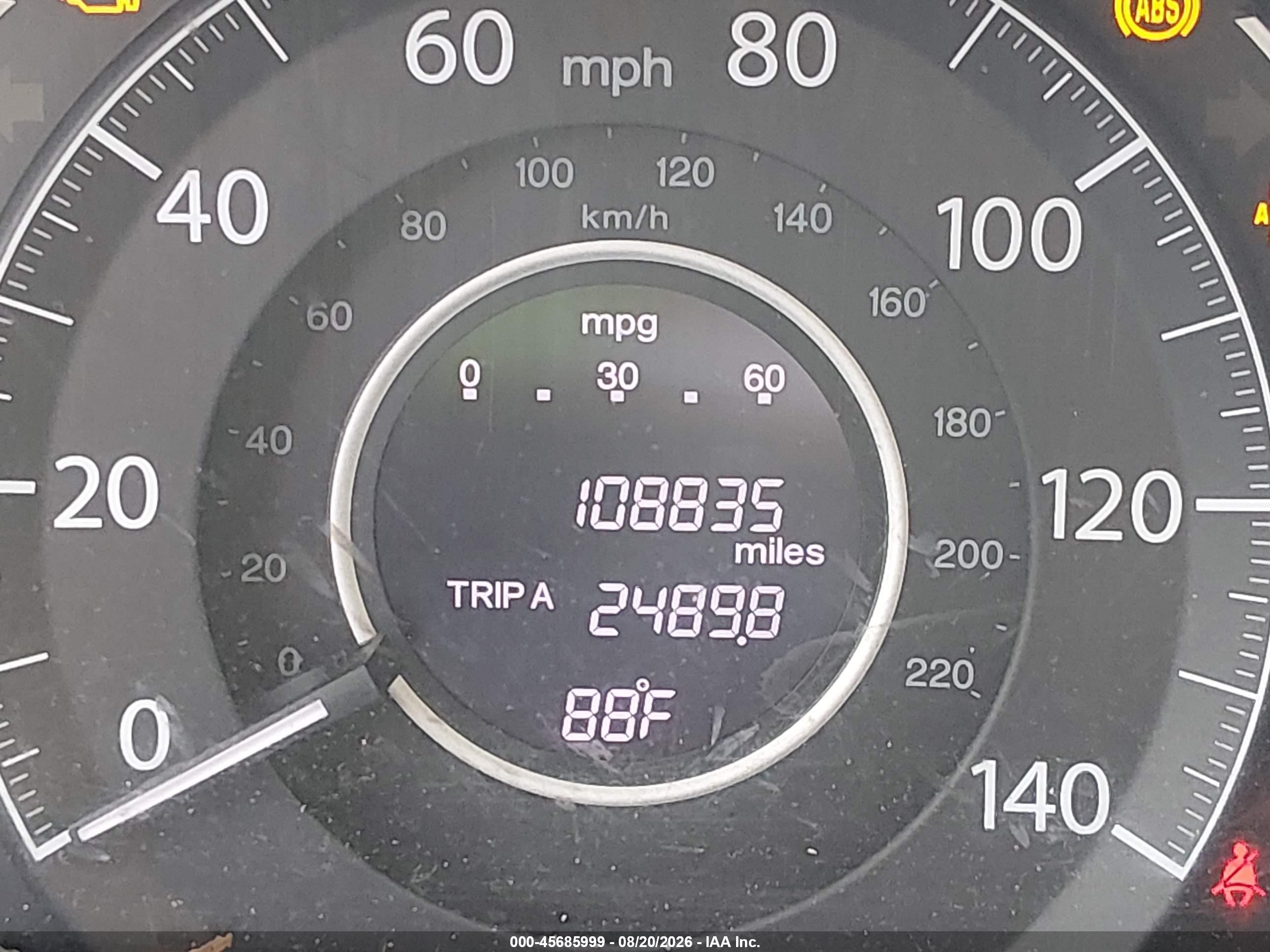 2013 Honda Cr-v Lx Gray vin: 5J6RM4H33DL005273
