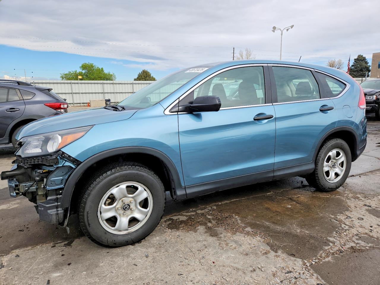 2013 Honda Cr-v Lx Teal vin: 5J6RM4H33DL031520