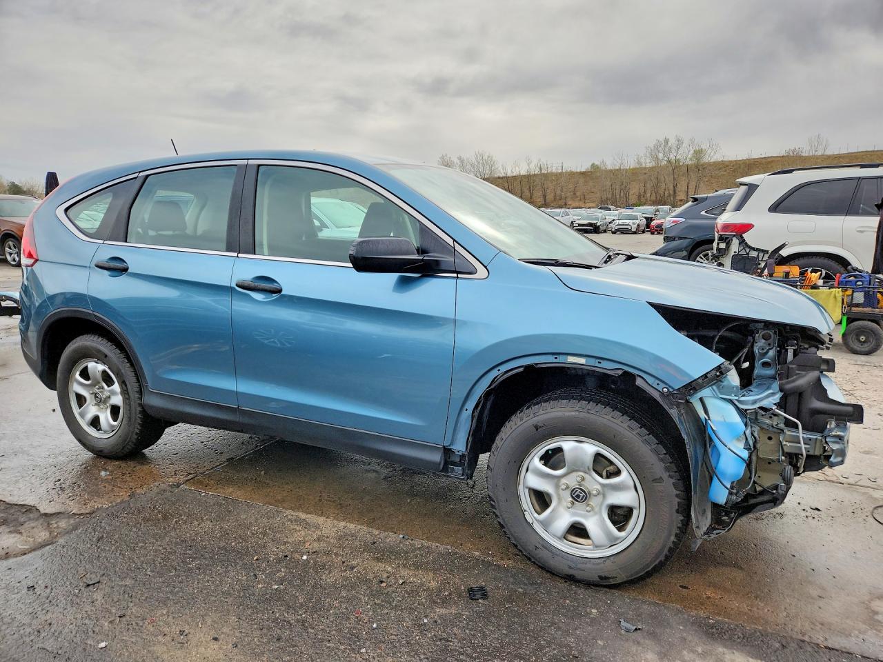 2013 Honda Cr-v Lx Teal vin: 5J6RM4H33DL031520