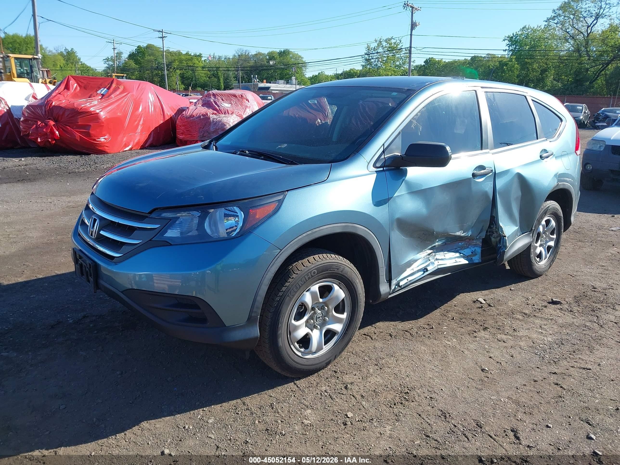 2013 Honda Cr-v Lx Light Blue vin: 5J6RM4H33DL031551