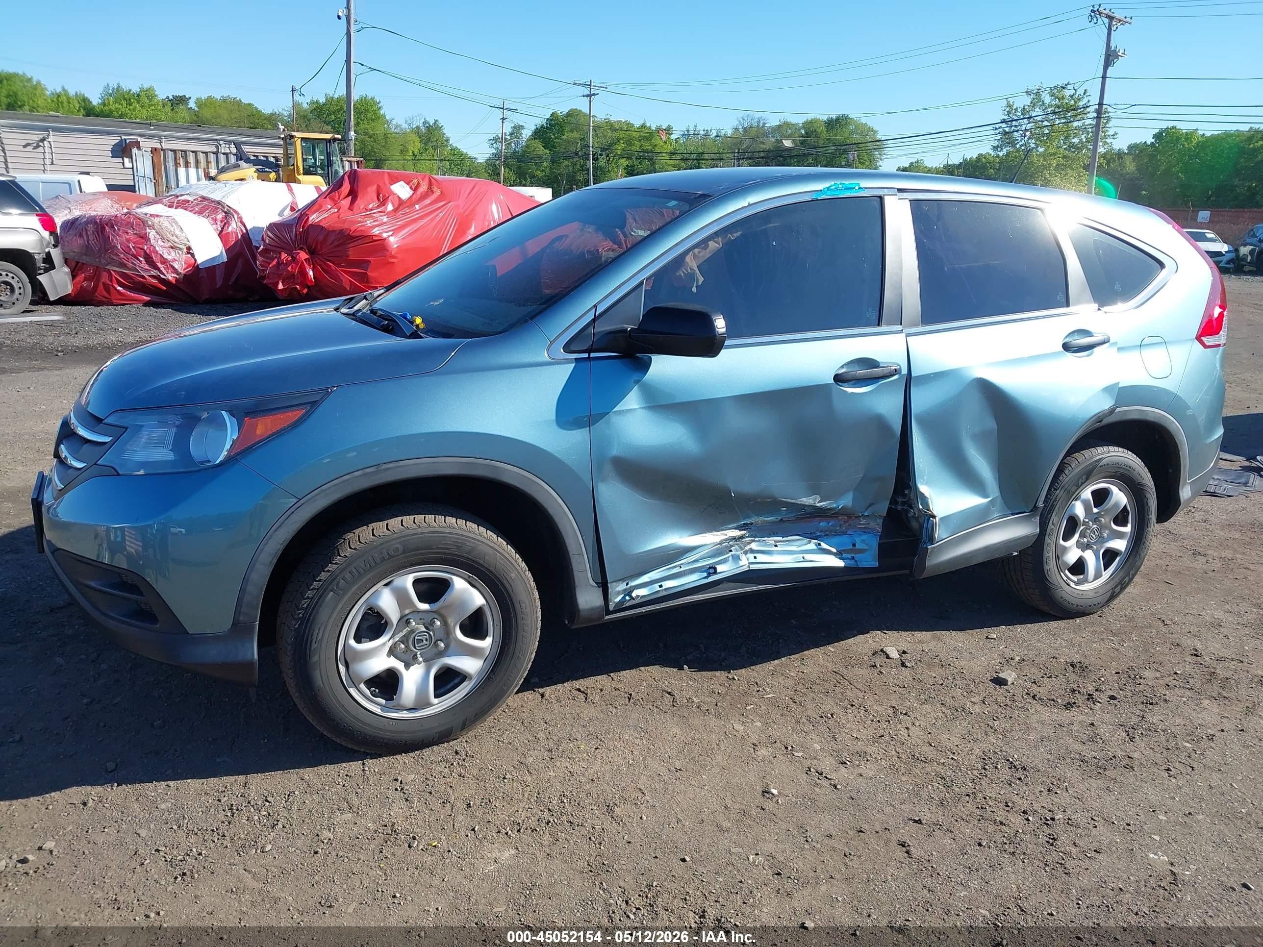 2013 Honda Cr-v Lx Light Blue vin: 5J6RM4H33DL031551