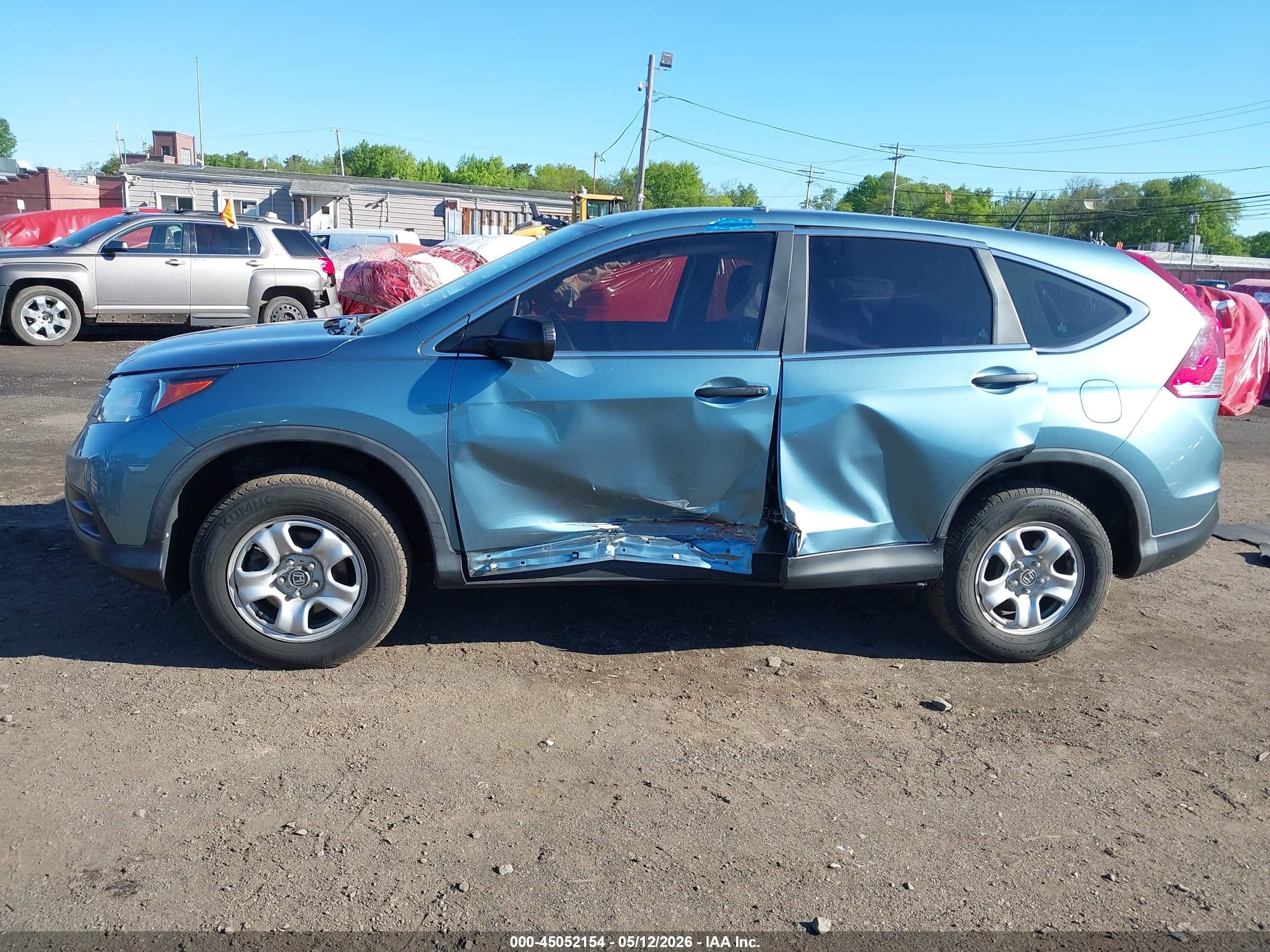 2013 Honda Cr-v Lx Light Blue vin: 5J6RM4H33DL031551