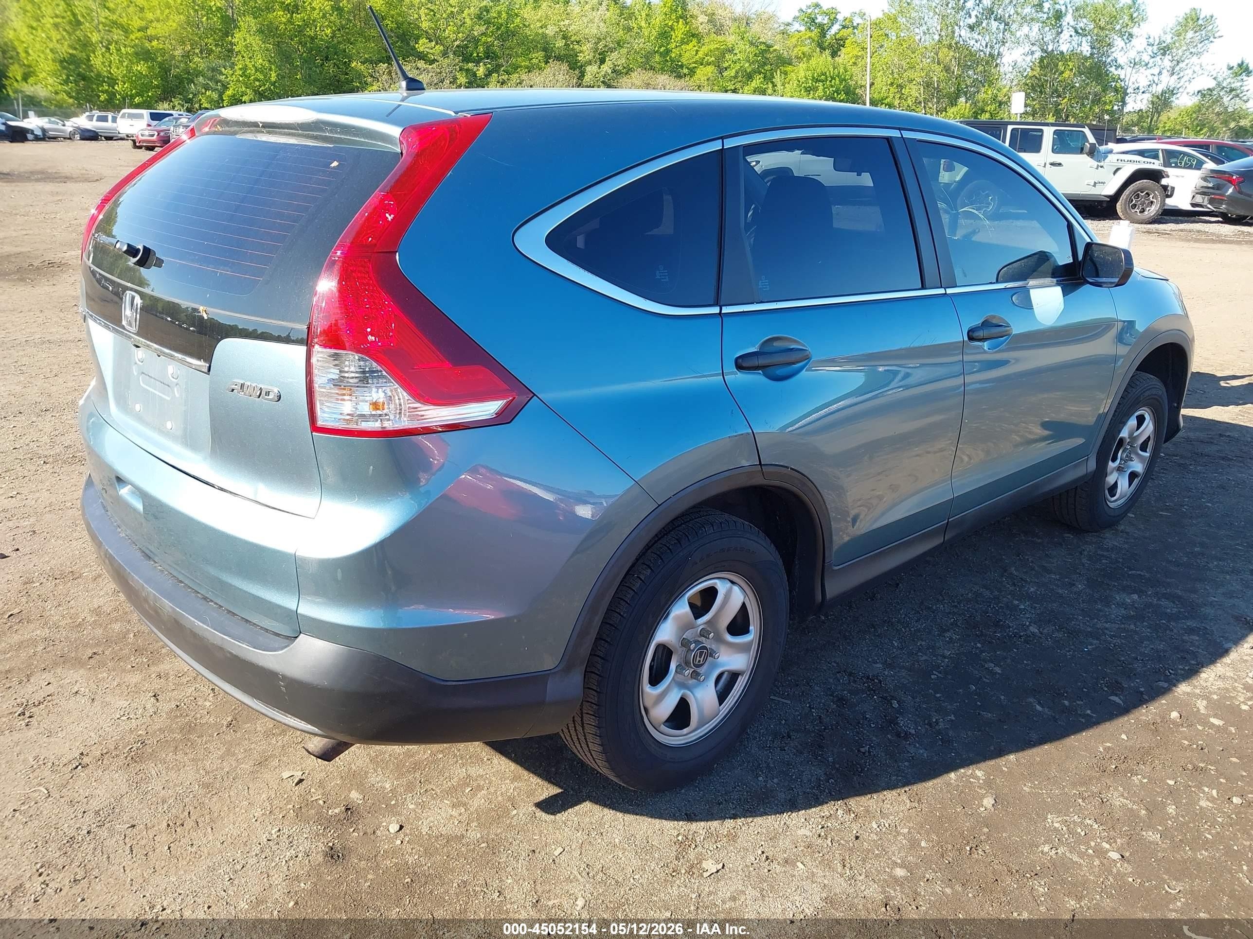 2013 Honda Cr-v Lx Light Blue vin: 5J6RM4H33DL031551
